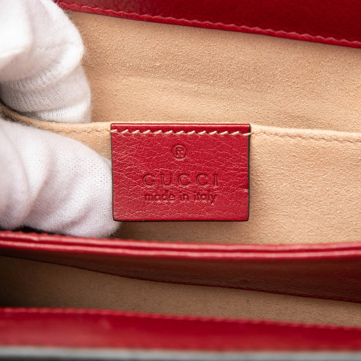 Gucci Small Suede Web Ophidia Chain Crossbody