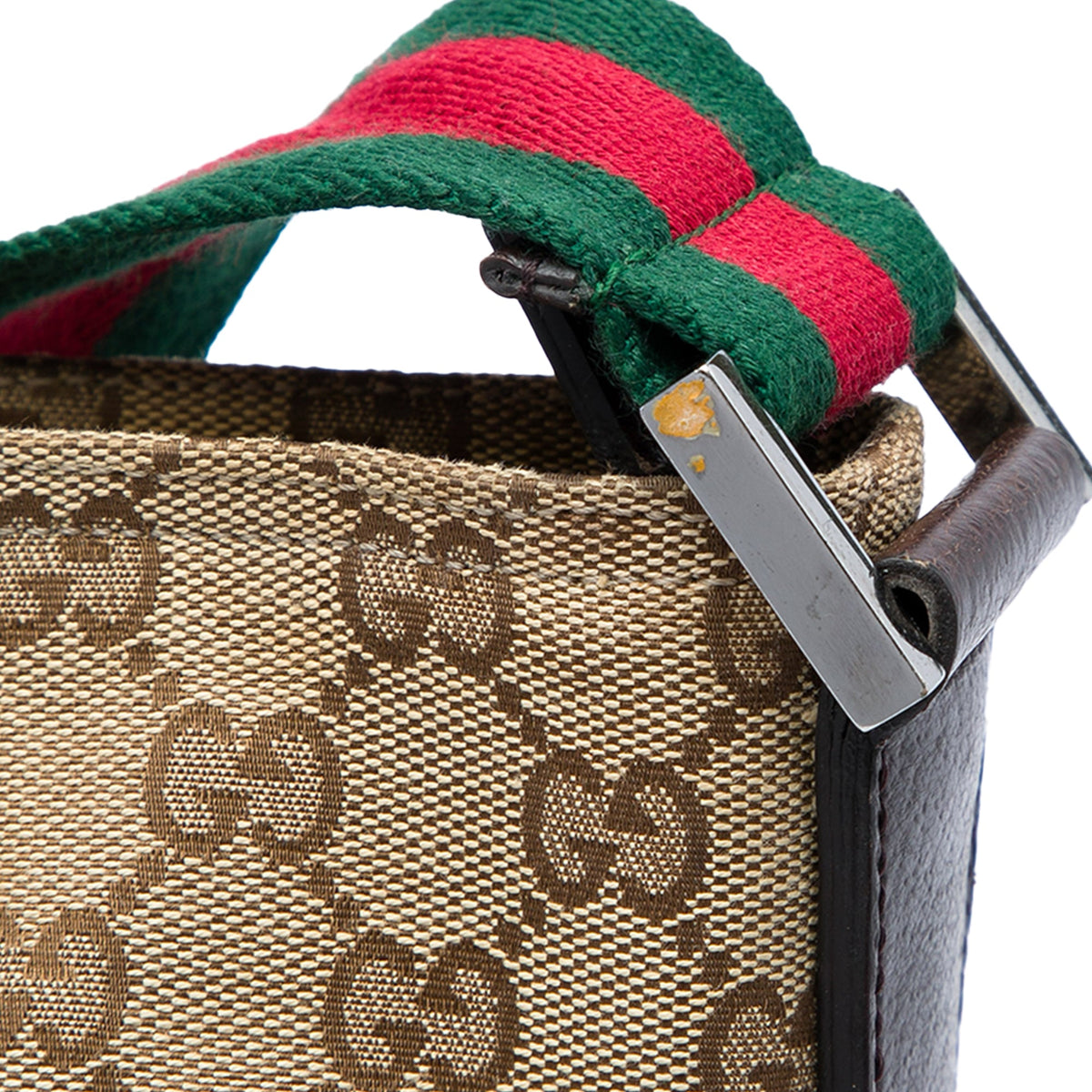 Gucci GG Canvas Web Crossbody — Beige