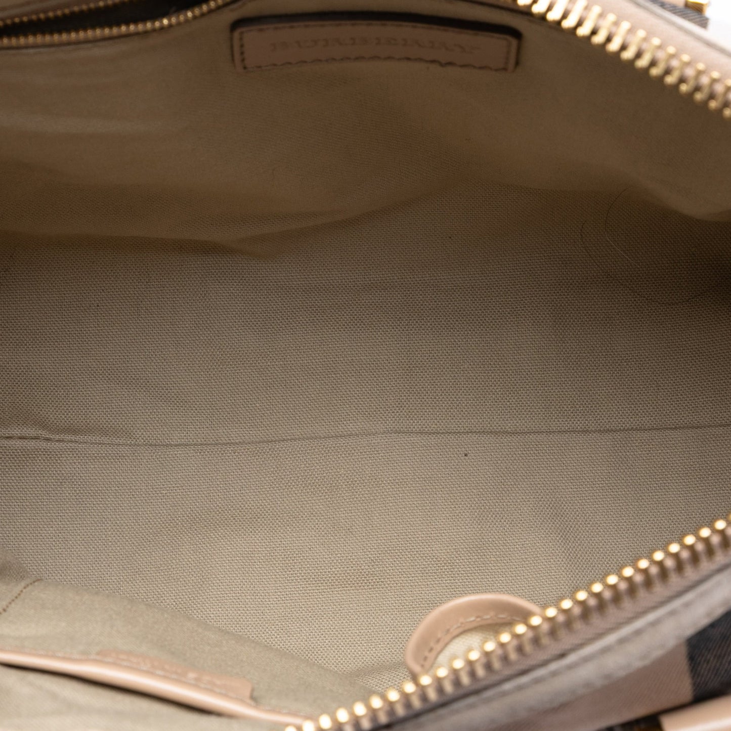 Burberry Small House Check Canvas Bridle Gladstone Satchel