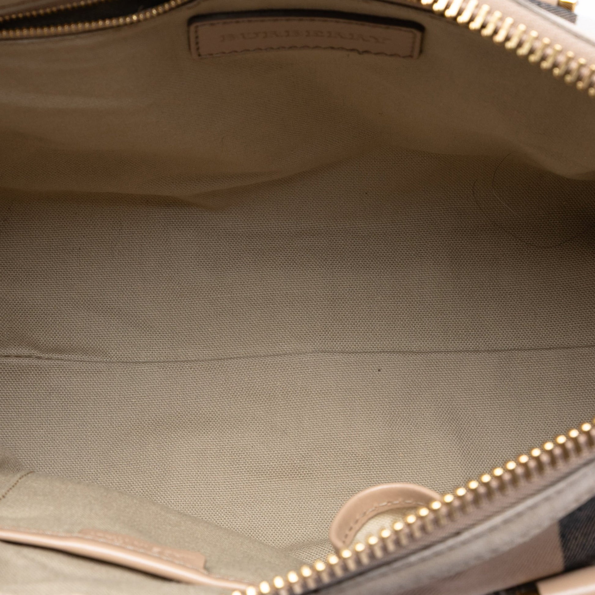 Burberry Small House Check Canvas Bridle Gladstone Satchel