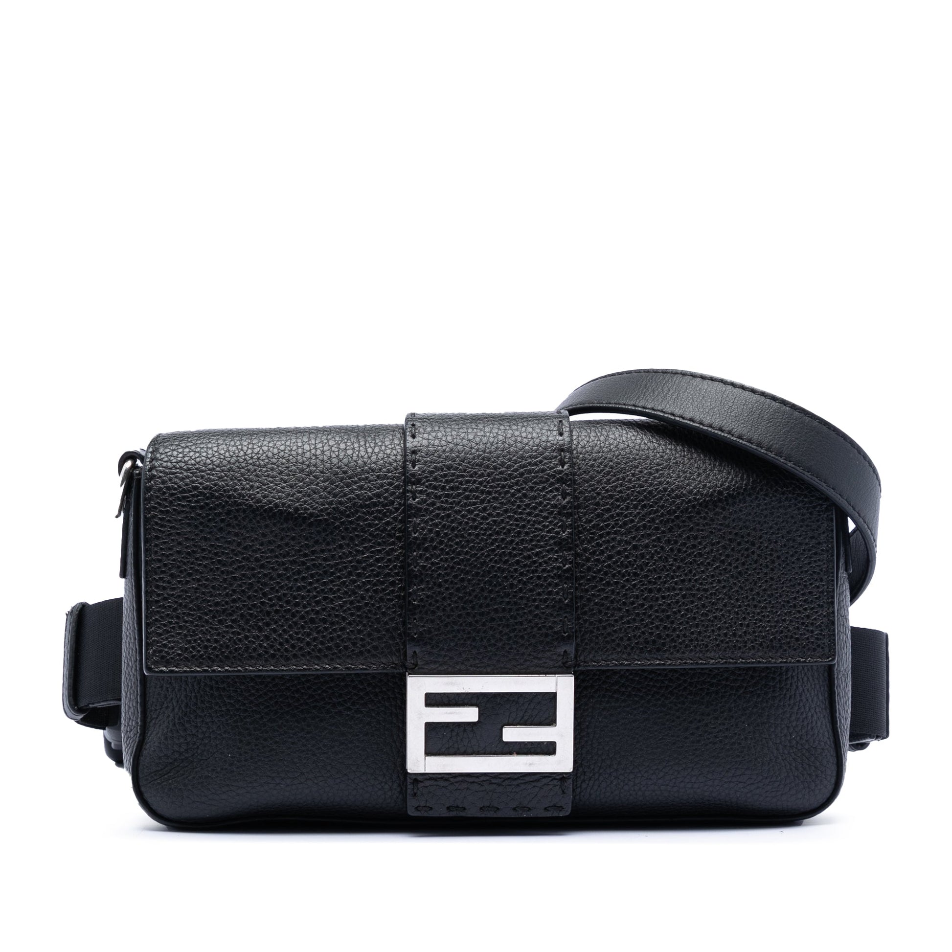 Fendi Leather Selleria Convertible Baguette Satchel
