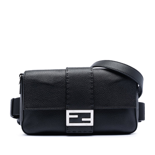 Fendi Leather Selleria Convertible Baguette Satchel