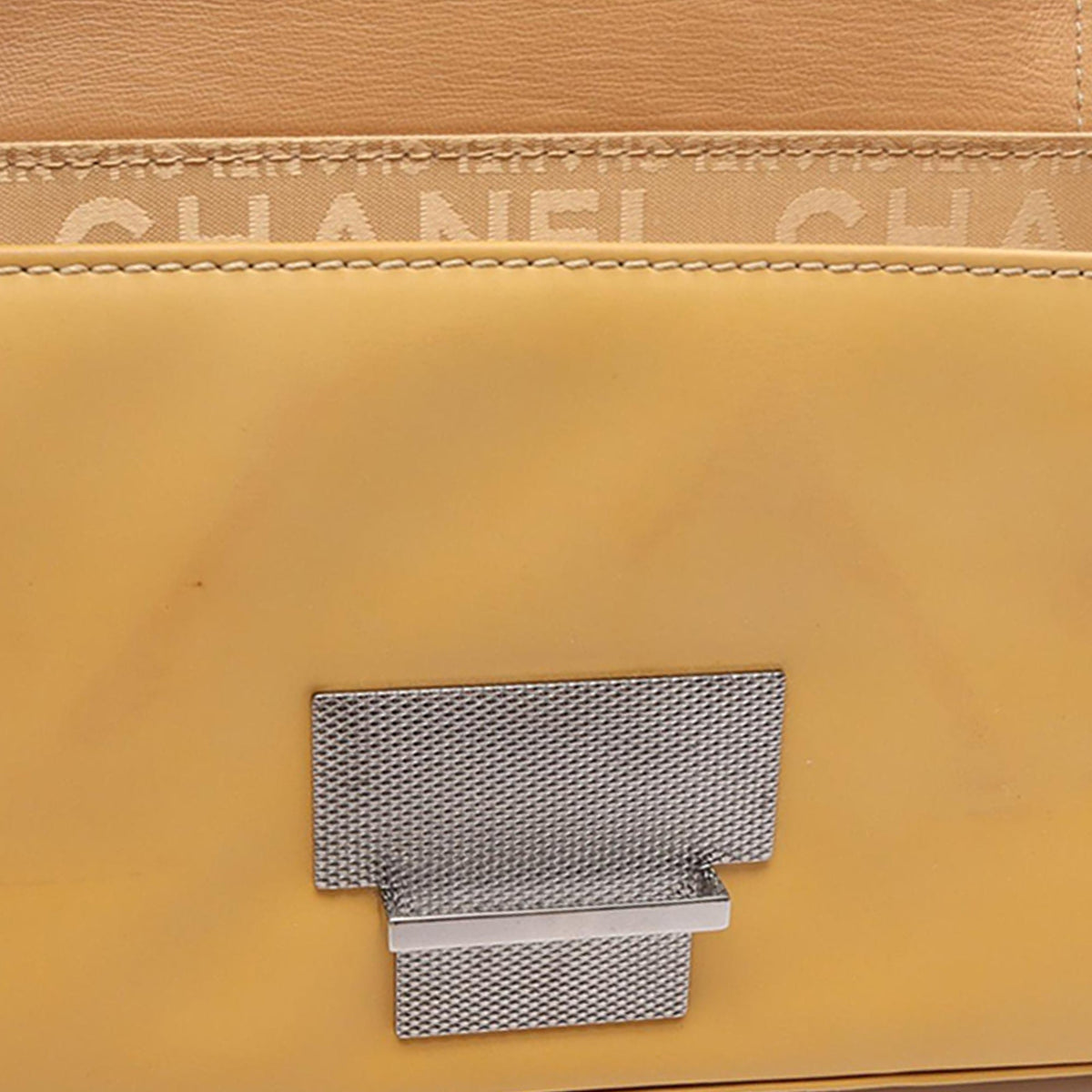 Chanel Calfskin Push Lock Accordion Flap — Yellow