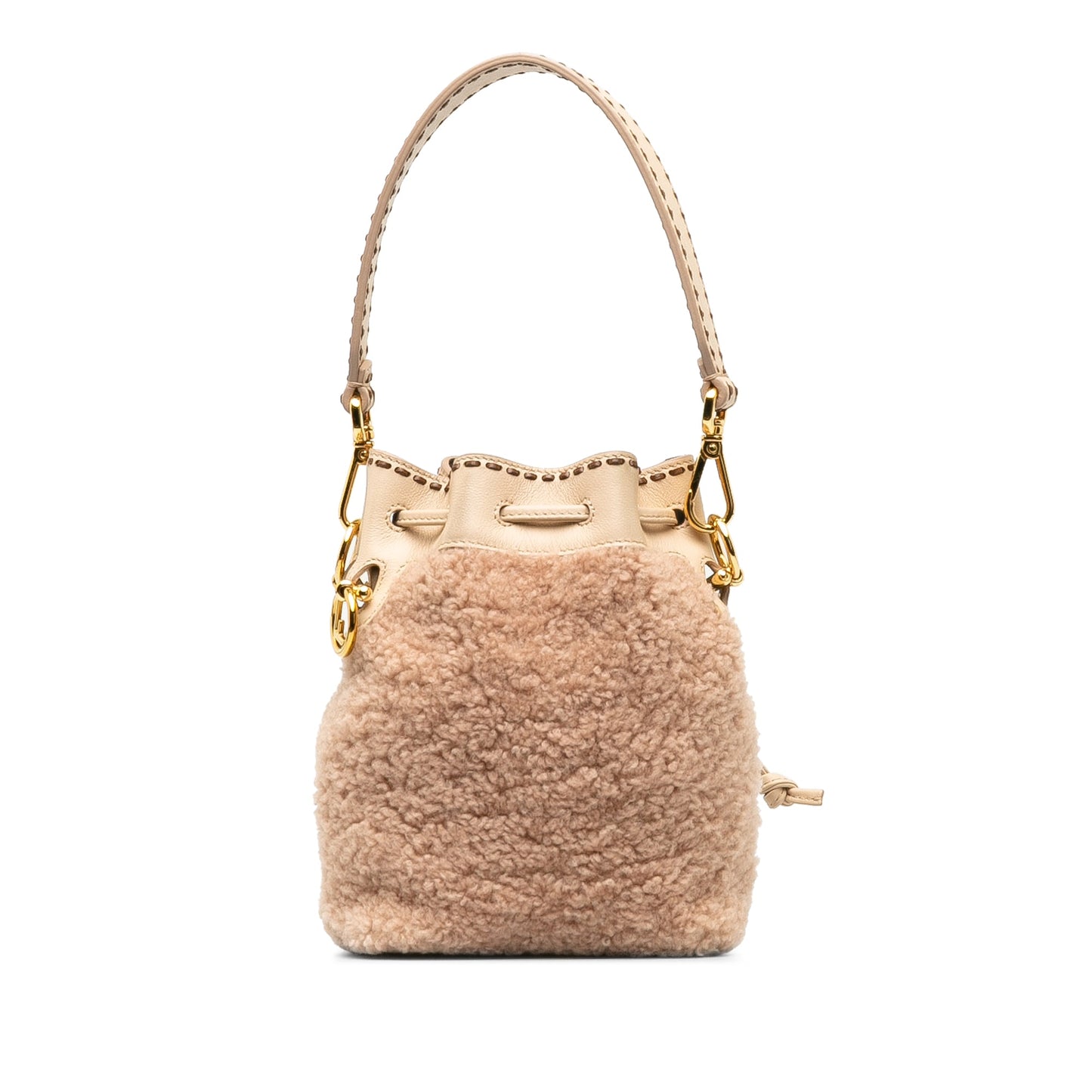 Fendi Shearling Mini Mon Tresor Bucket Bag