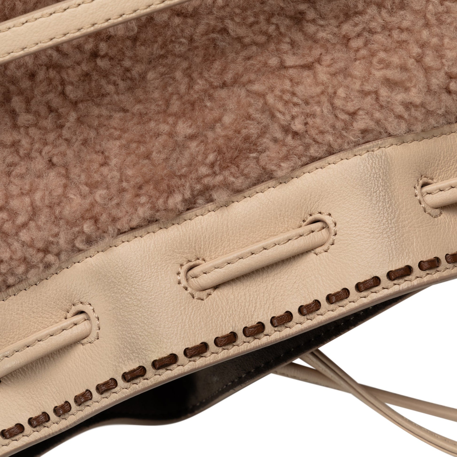 Fendi Shearling Mini Mon Tresor Bucket Bag