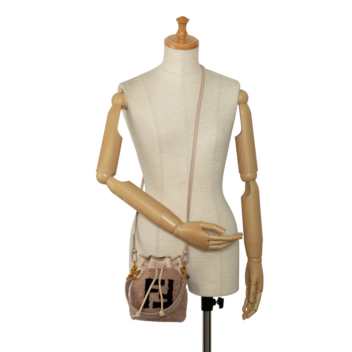 Fendi Shearling Mini Mon Tresor Bucket Bag