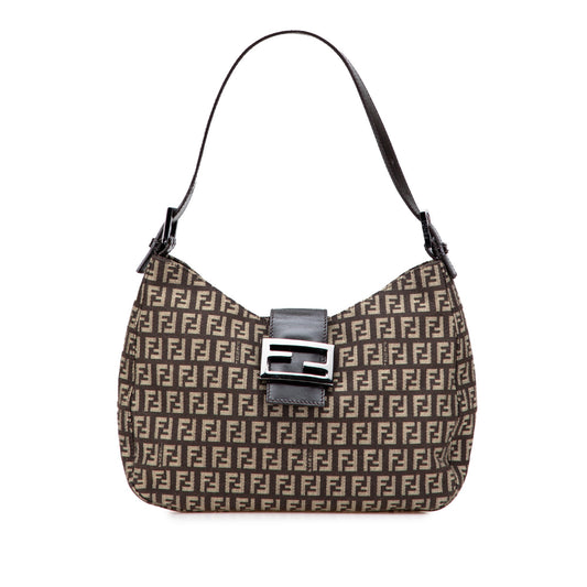 Fendi Zucchino Canvas Shoulder Bag