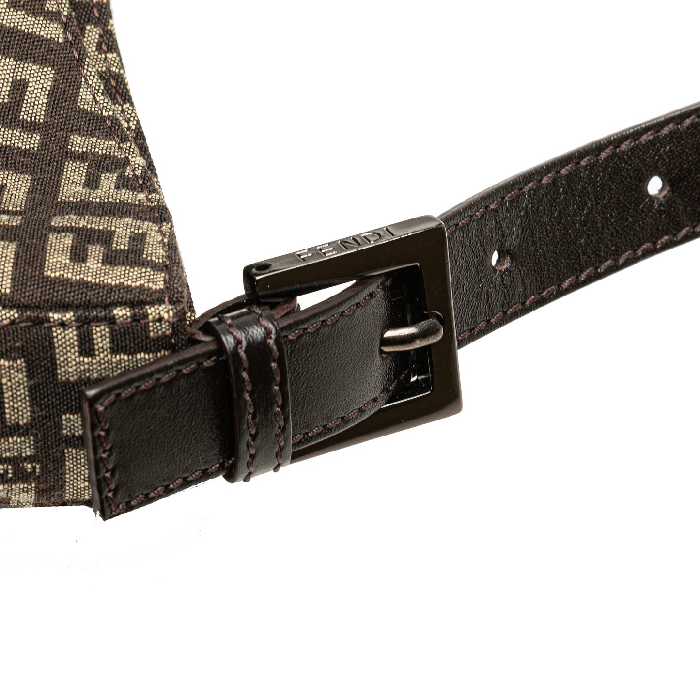 Fendi Zucchino Canvas Shoulder Bag