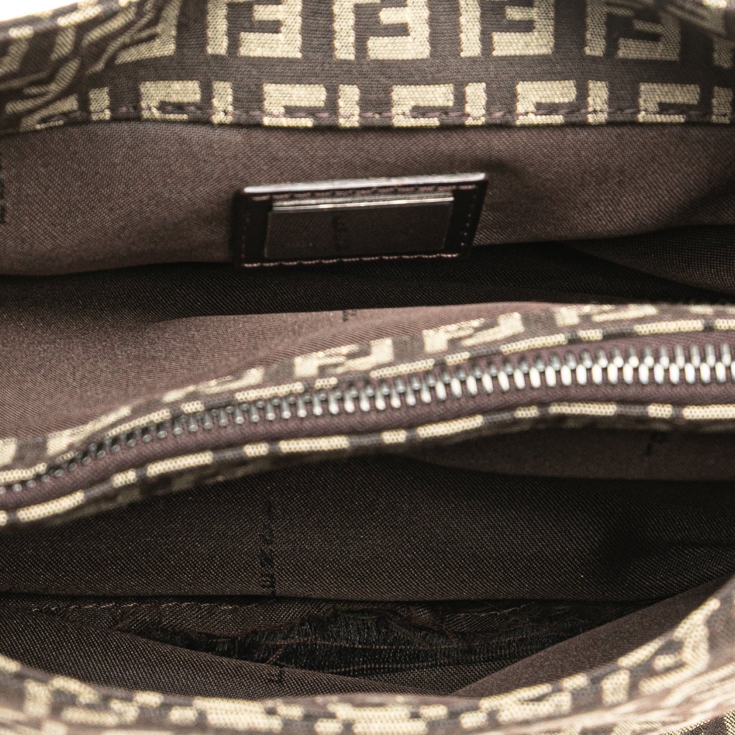 Fendi Zucchino Canvas Shoulder Bag