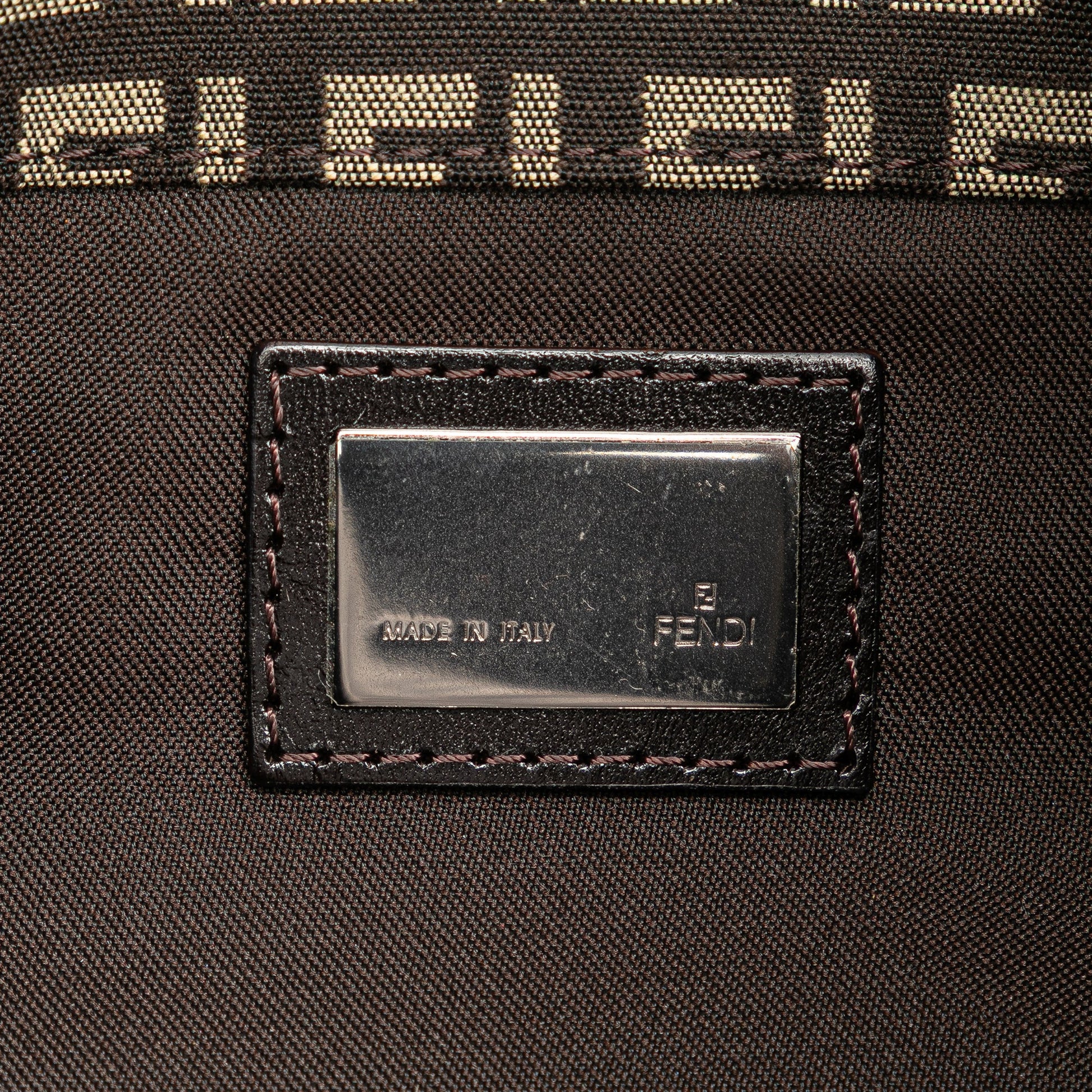 Fendi Zucchino Canvas Shoulder Bag