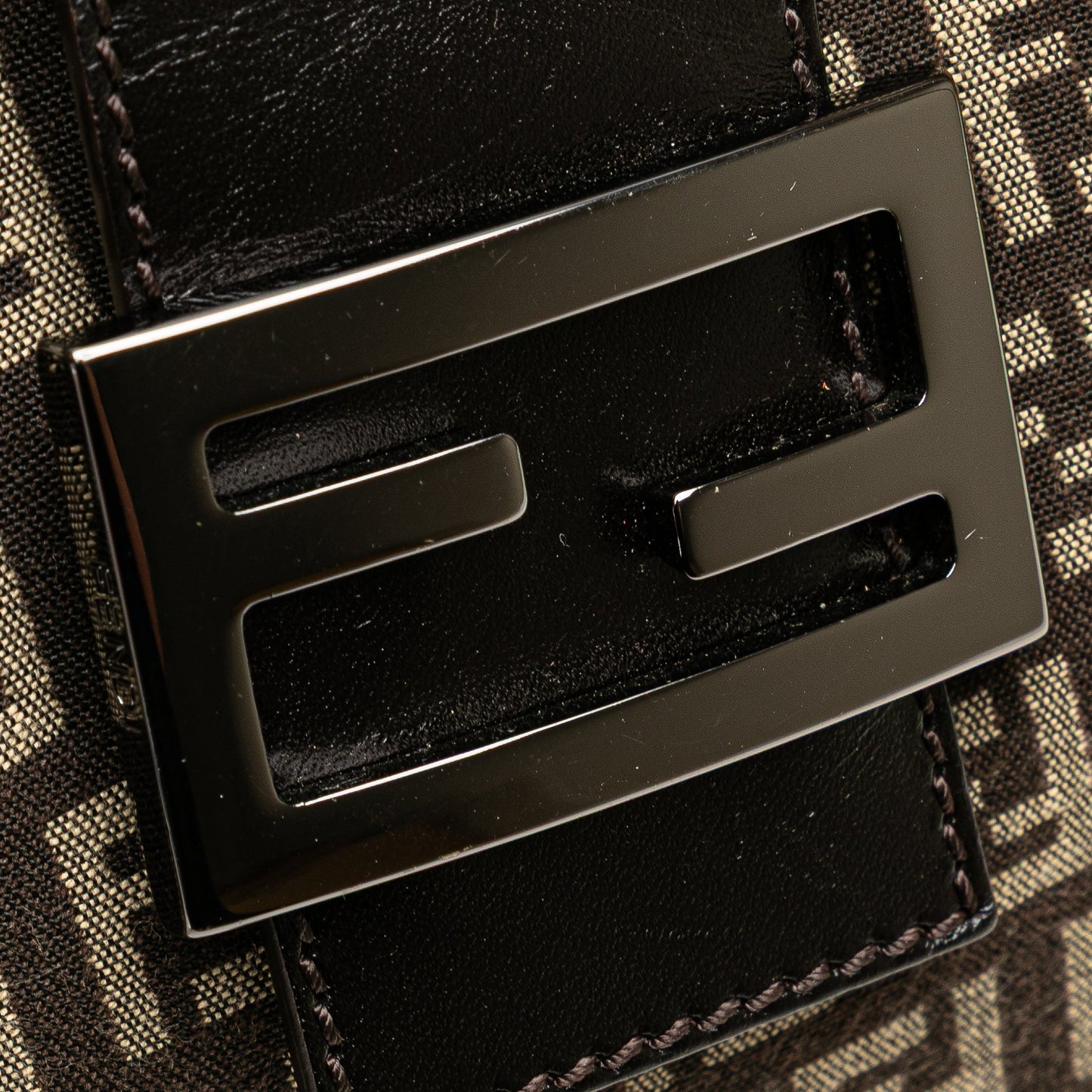 Fendi Zucchino Canvas Shoulder Bag
