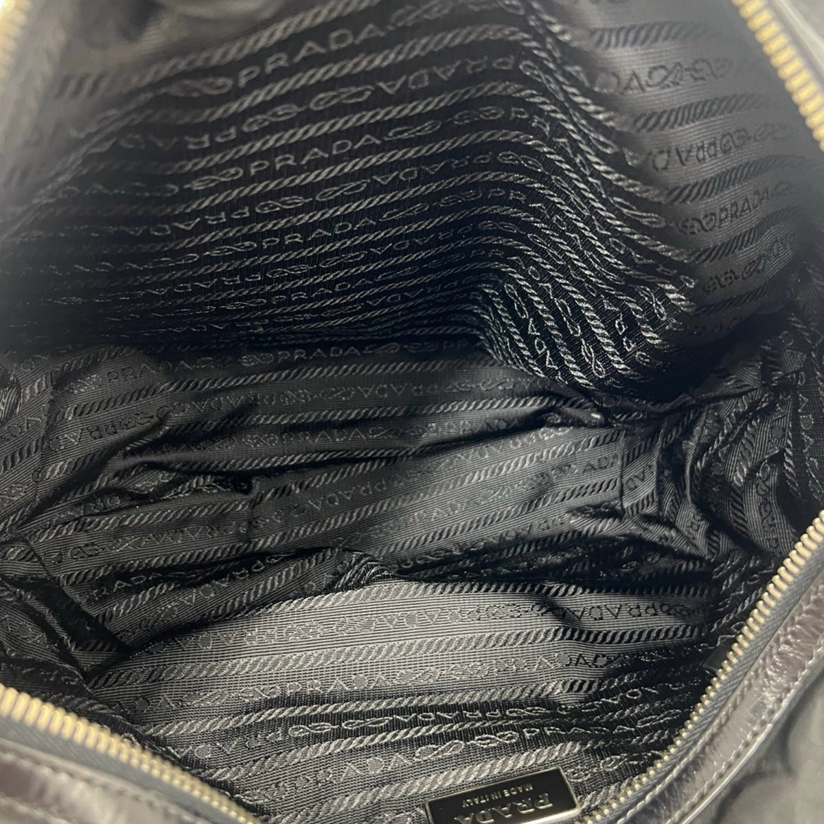 Prada Tessuto Canapa Logo Hobo