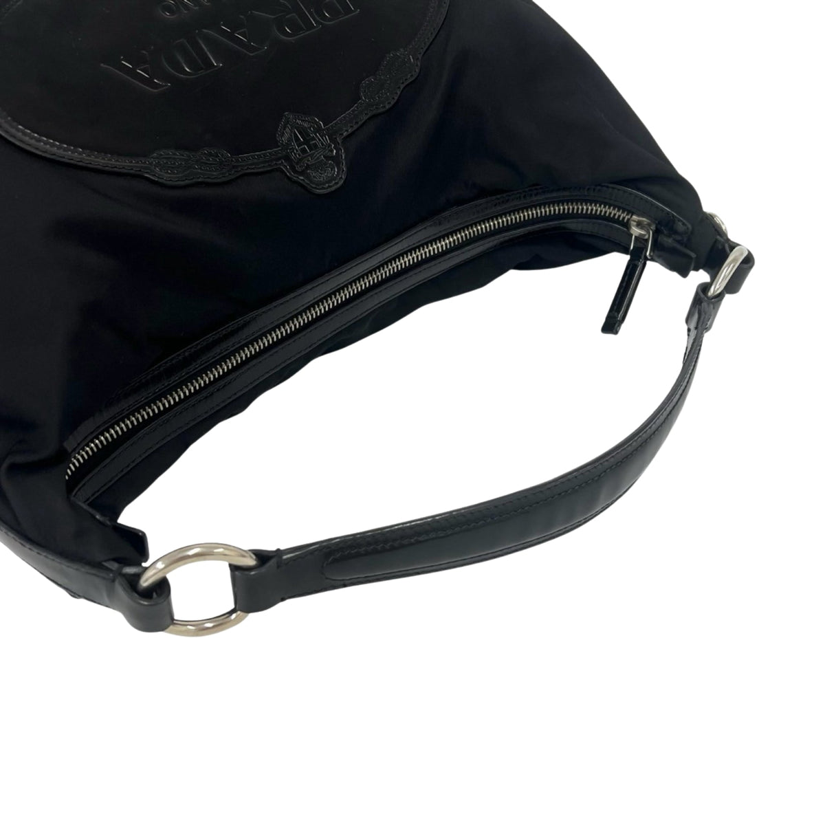 Prada Tessuto Canapa Logo Hobo