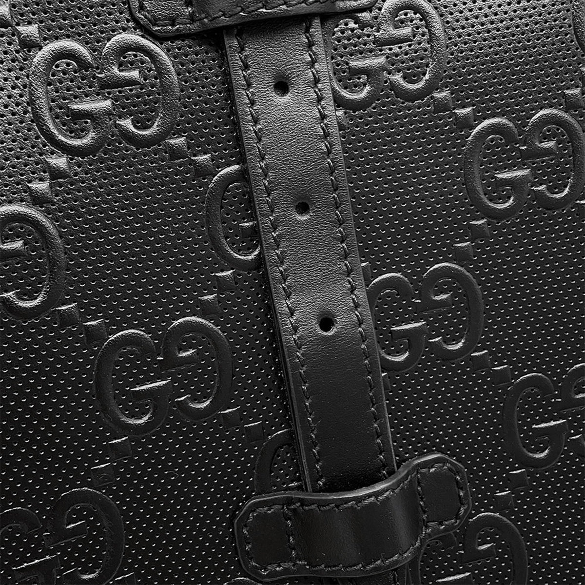 Gucci GG Embossed Perforated Calfskin Tote