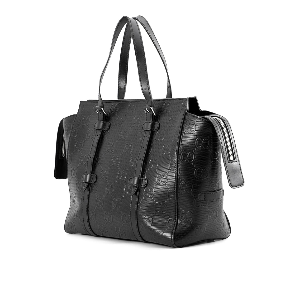 Gucci GG Embossed Perforated Calfskin Tote