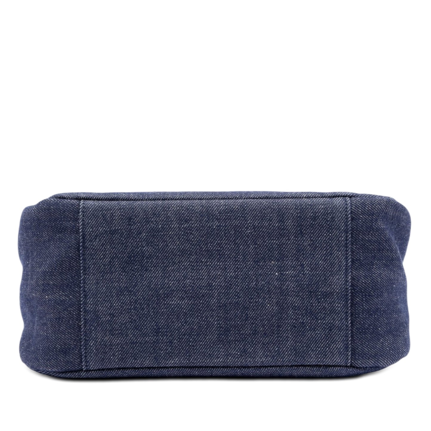 Burberry House Check Canvas Trimmed Denim Handbag
