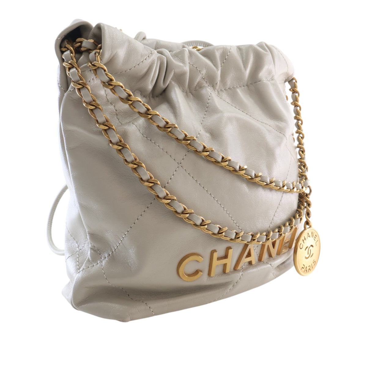 Chanel Mini Shiny Calfskin 22 Hobo