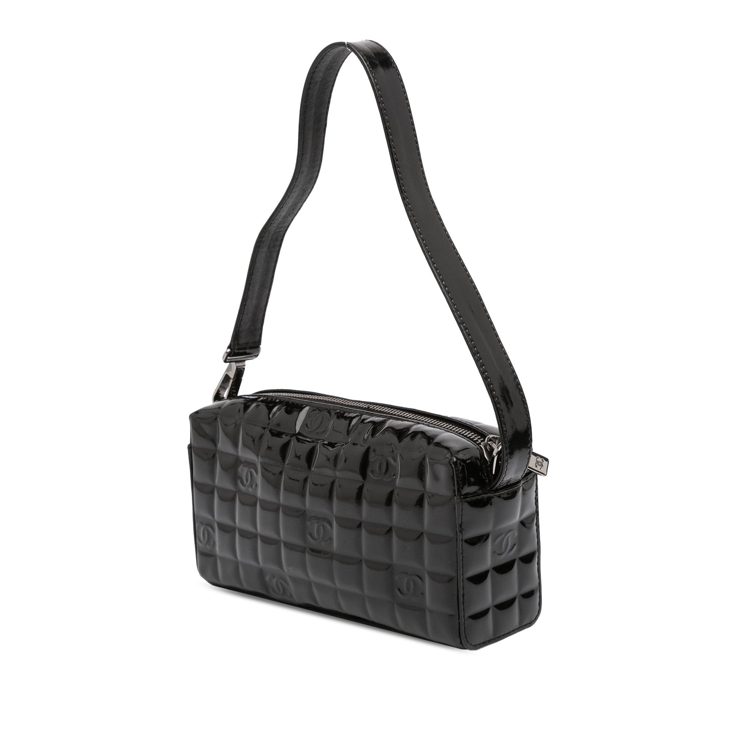 Chanel CC Chocolate Bar Patent Shoulder Bag