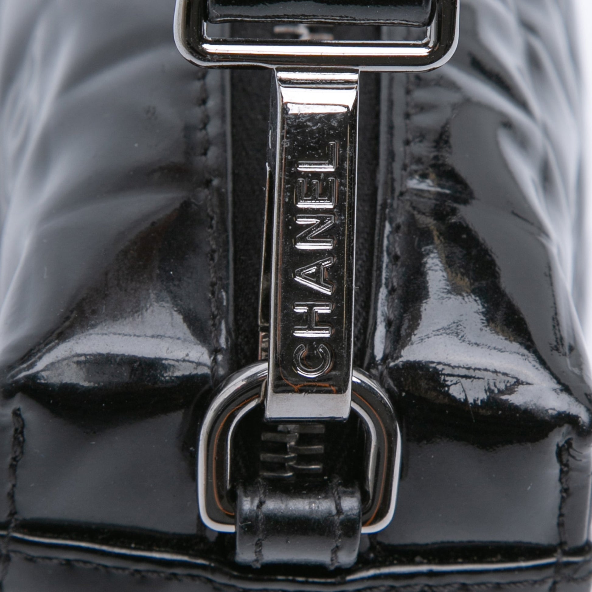 Chanel CC Chocolate Bar Patent Shoulder Bag