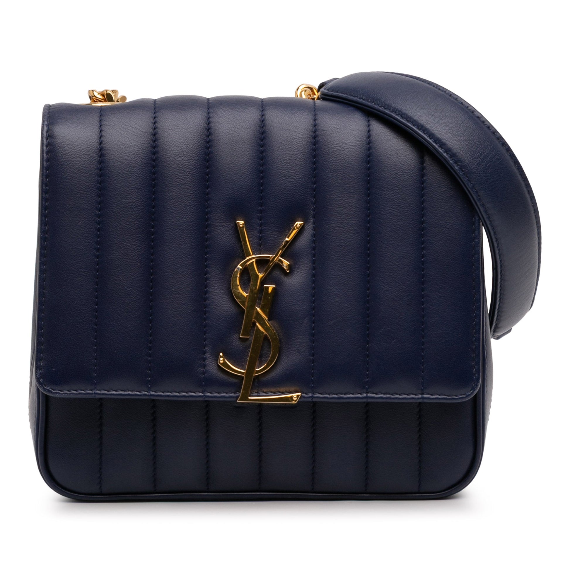 Saint Laurent Medium Lambskin Monogram Vicky Chain Bag