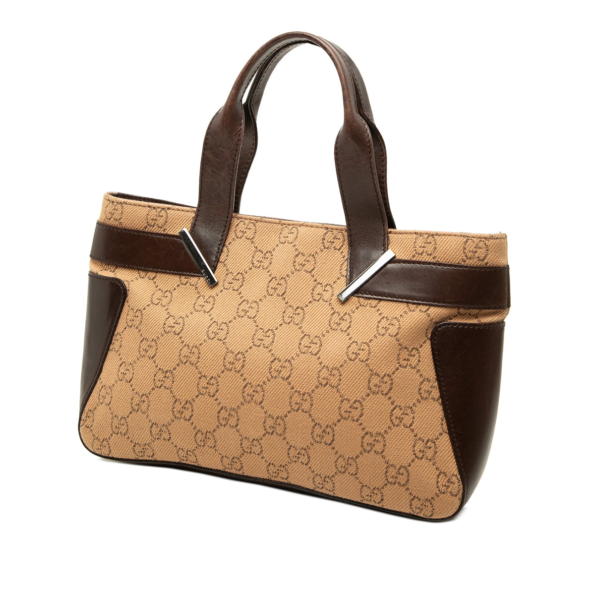 Gucci GG Denim Handbag — Brown