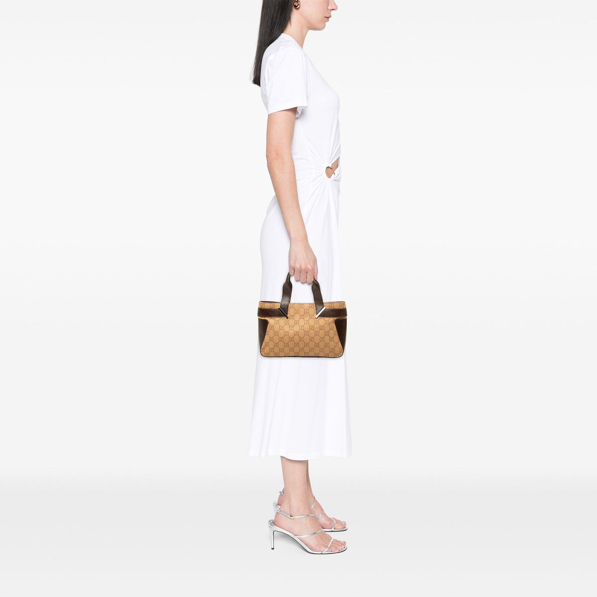 Gucci GG Denim Handbag — Brown