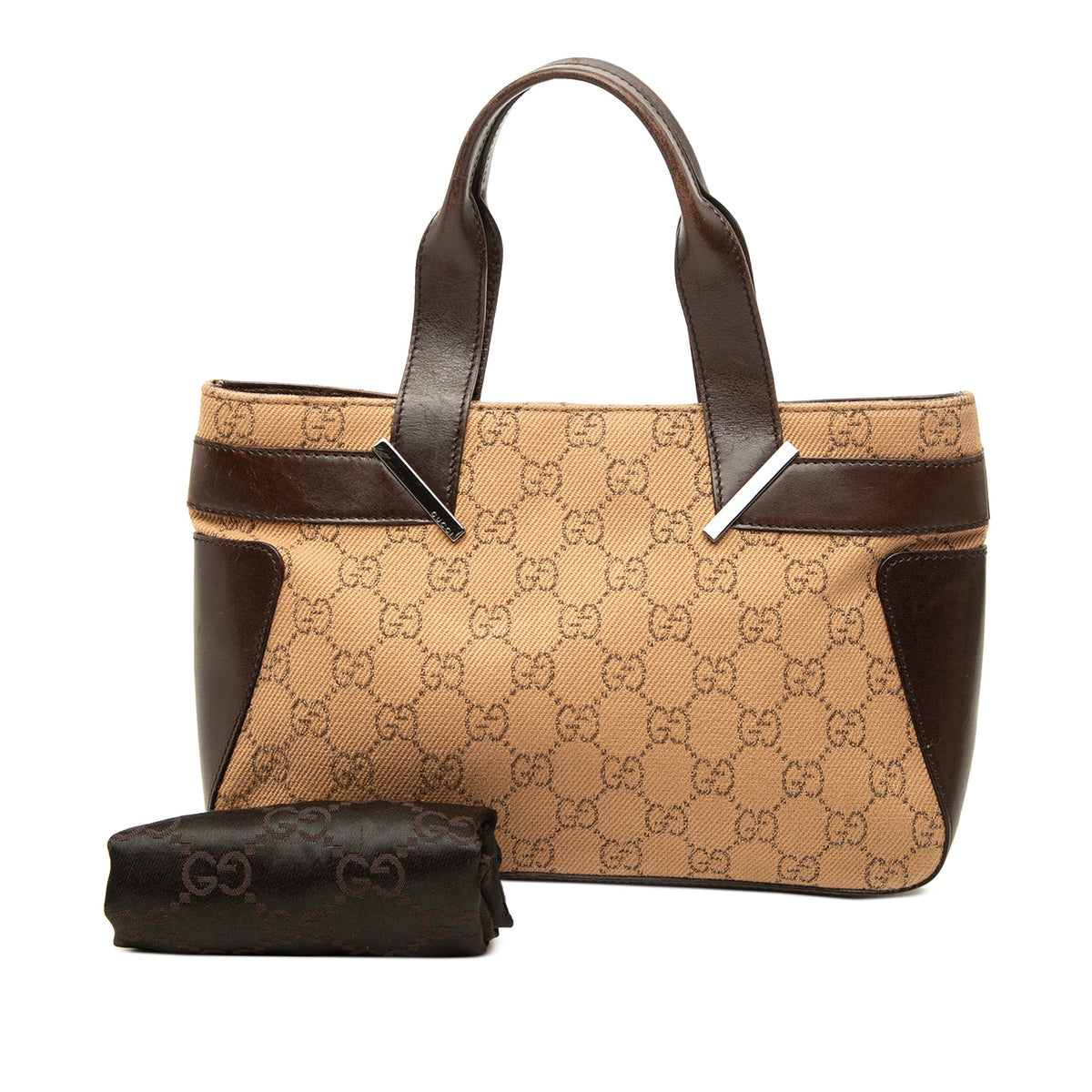 Gucci GG Denim Handbag — Brown