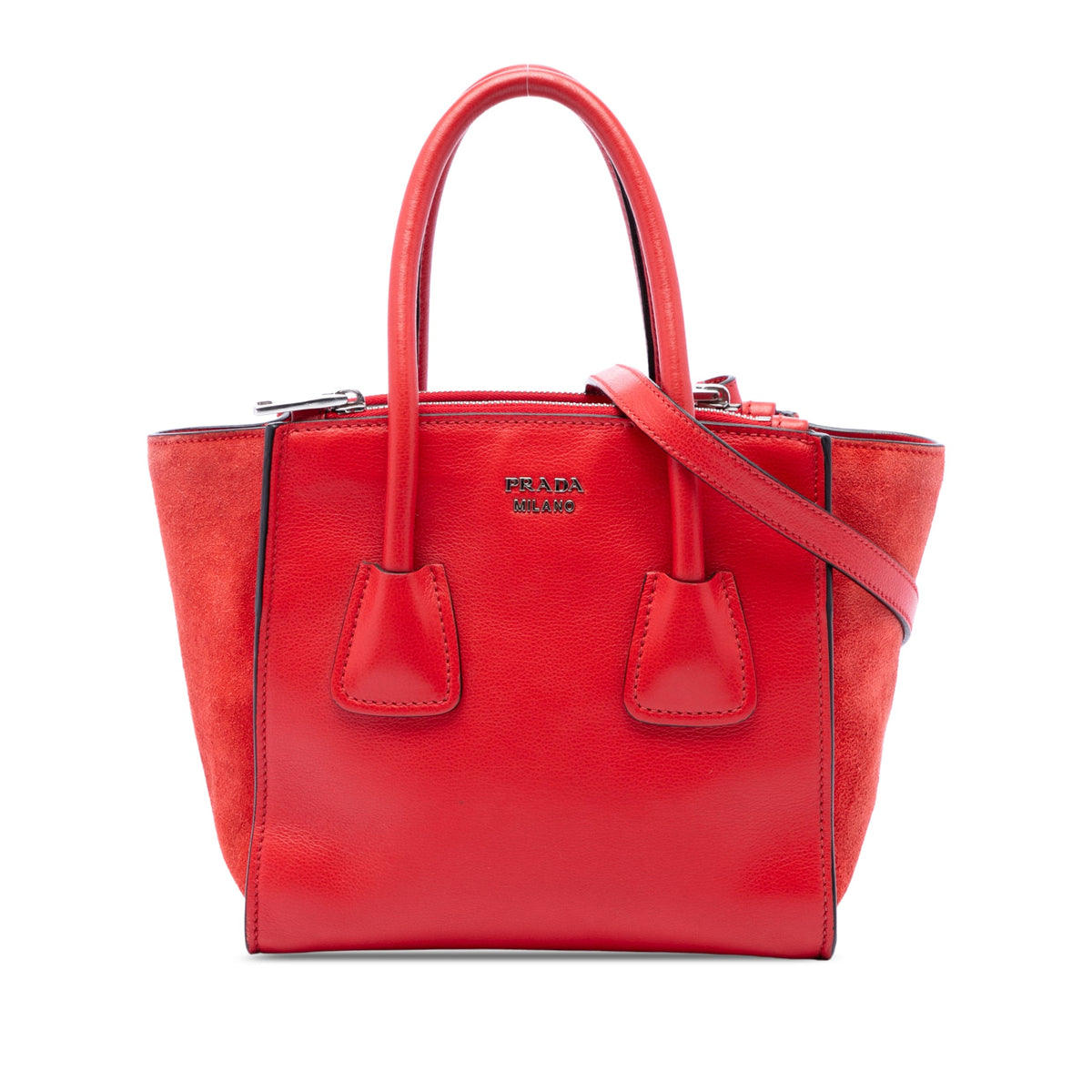 Prada Small Glace Calf Twin Pocket Satchel
