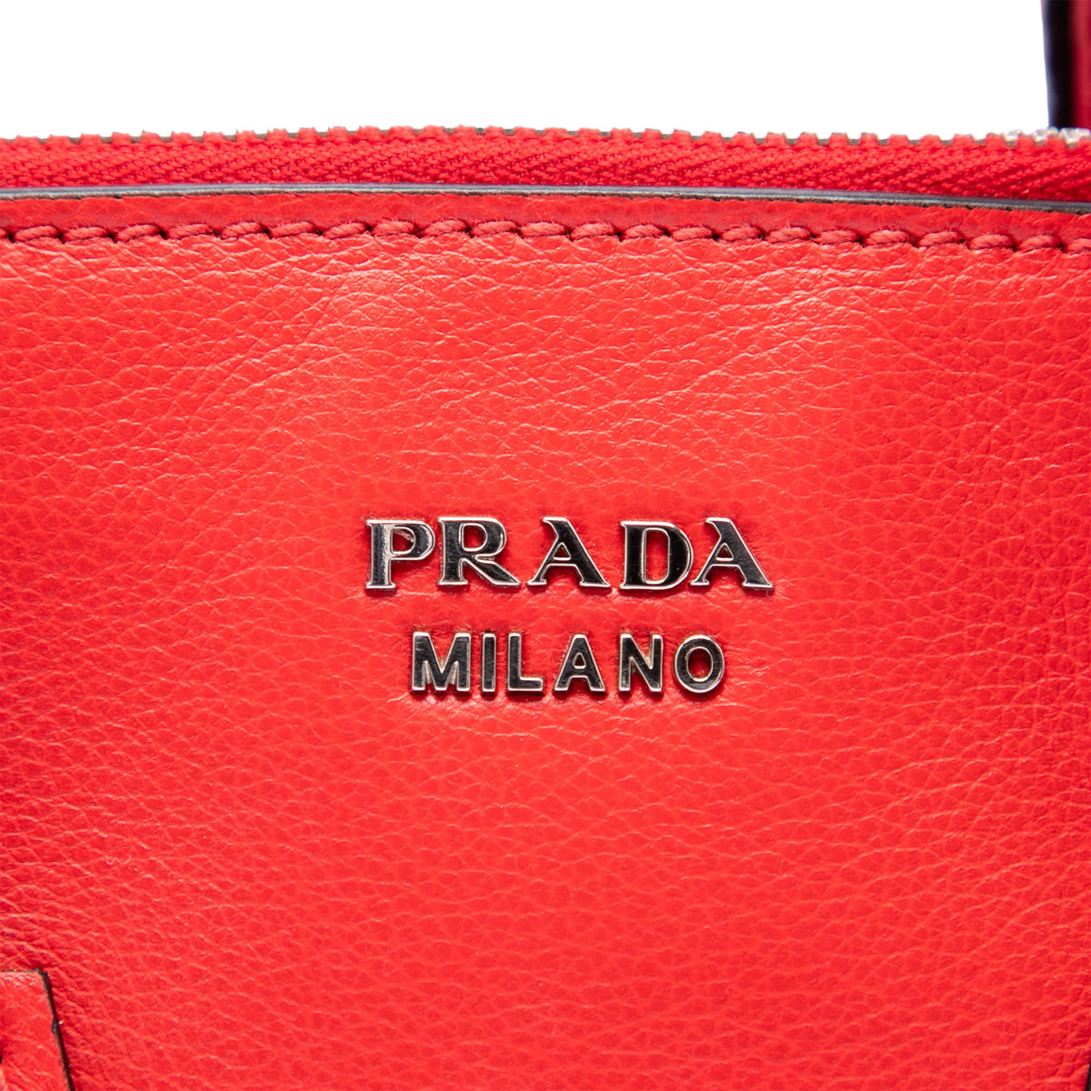 Prada Small Glace Calf Twin Pocket Satchel