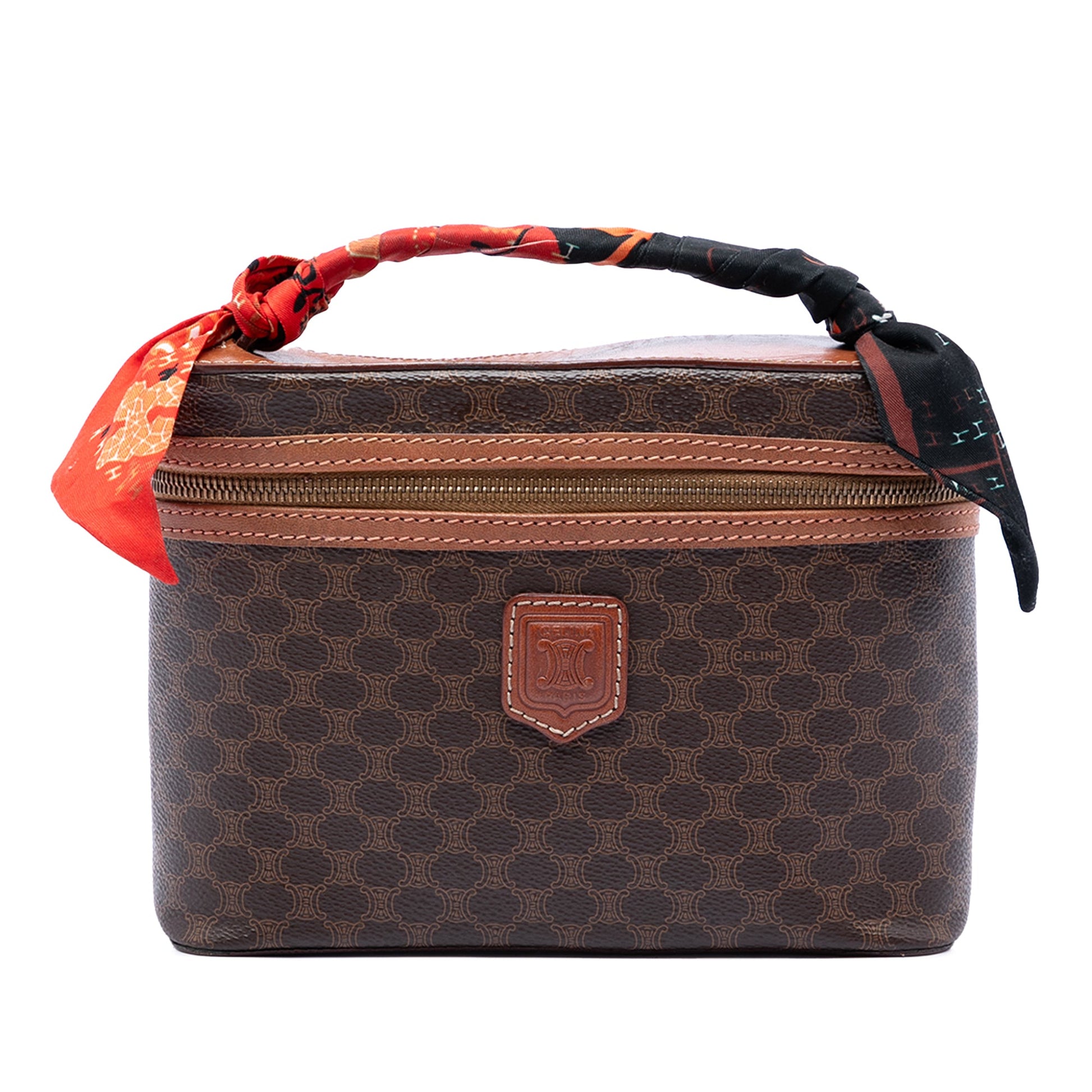 Celine Macadam Coated Canvas Vanity Bag