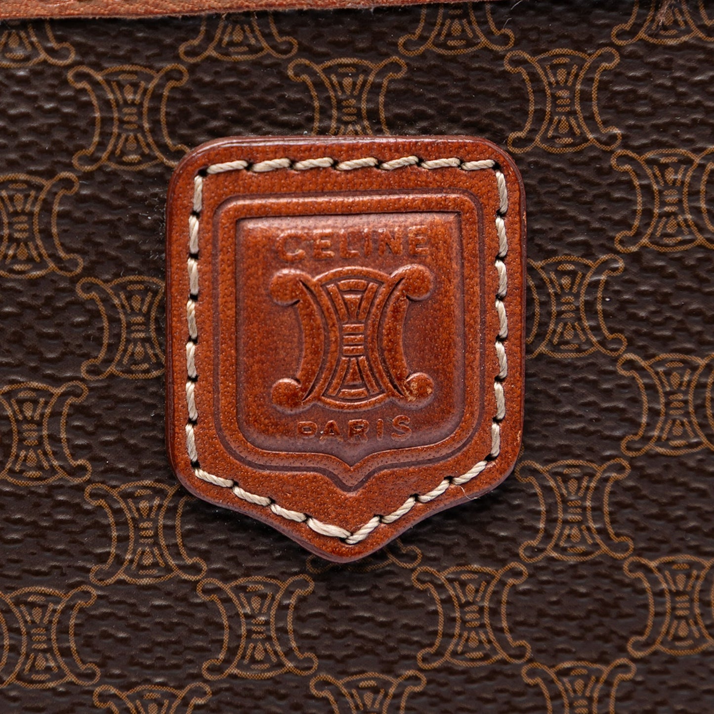 Celine Macadam Coated Canvas Vanity Bag