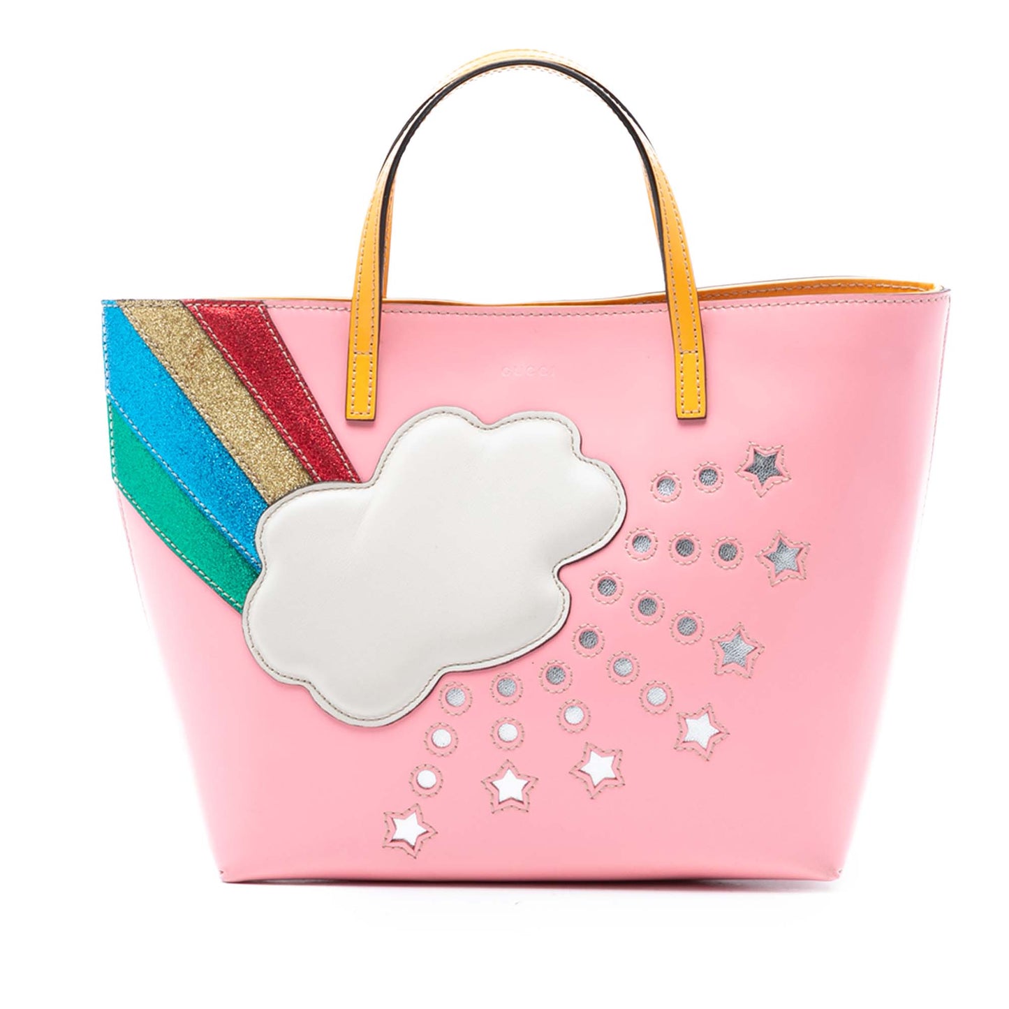 Gucci Childrens Leather Rainbow Cloud Tote