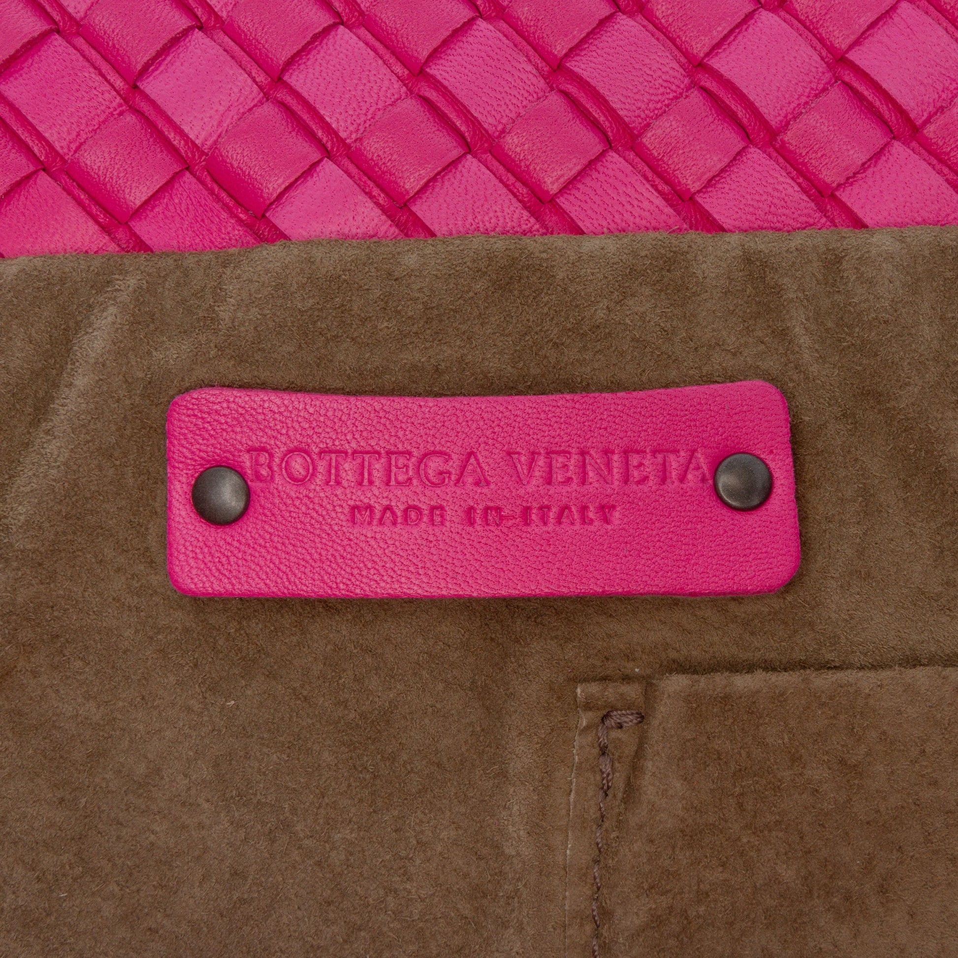 Bottega Veneta Intrecciato Trimmed Bicolor Nappa Tote