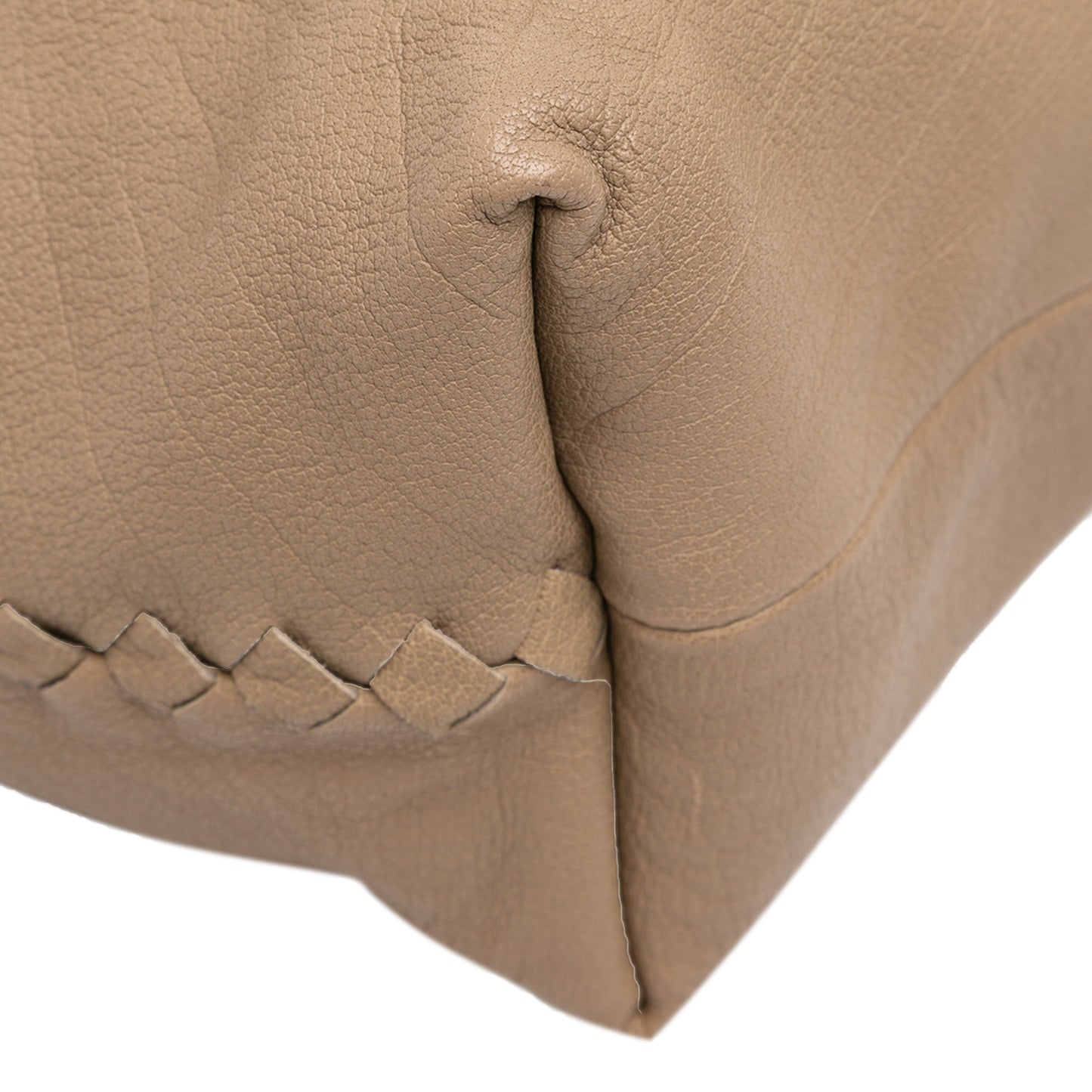 Bottega Veneta Intrecciato Trimmed Bicolor Nappa Tote