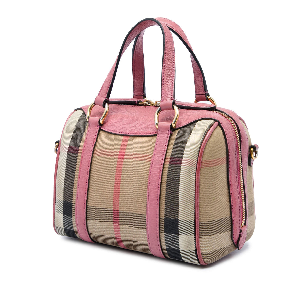 Burberry Small House Check Canvas Alchester Bowling Bag
