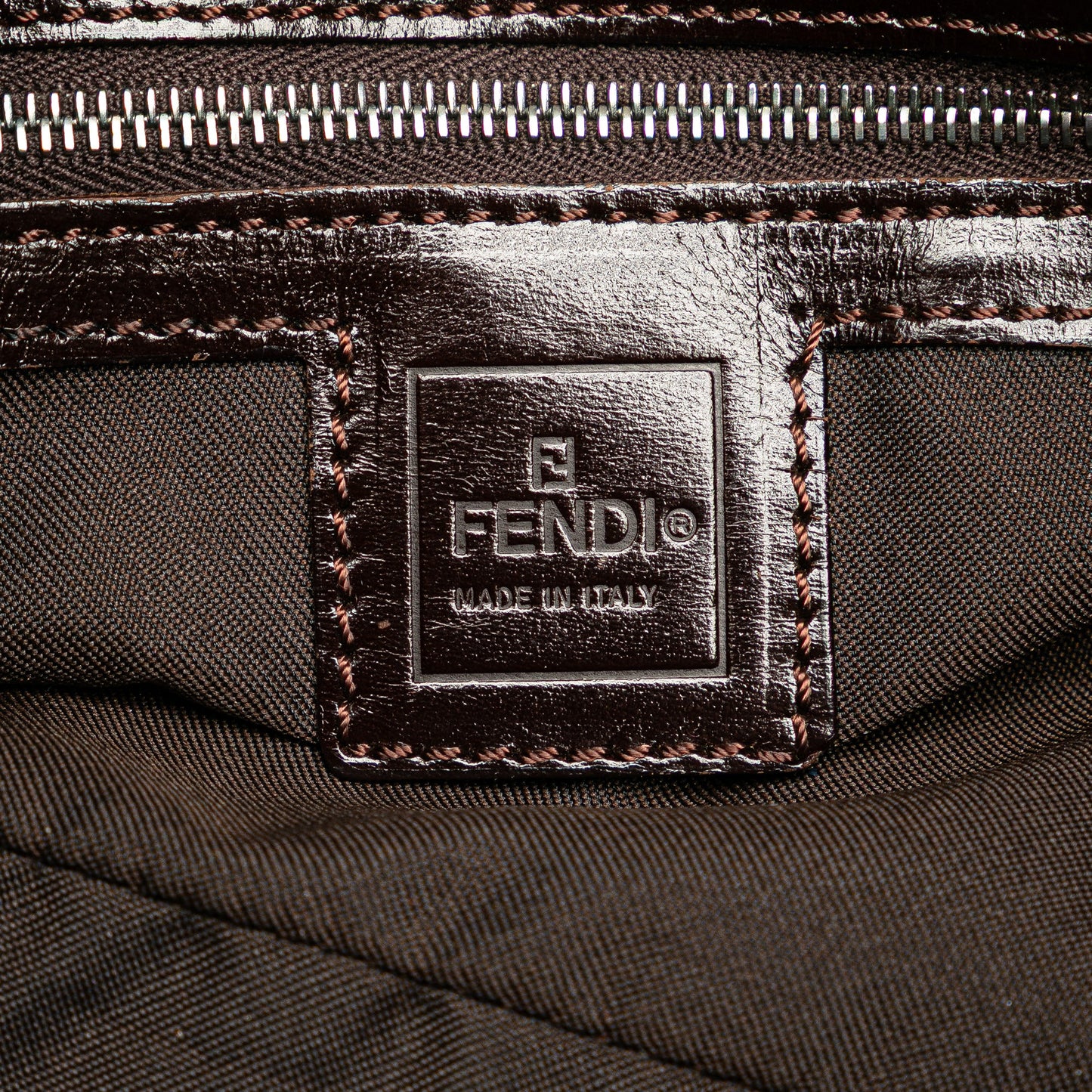 Fendi Zucca Canvas Shoulder Bag