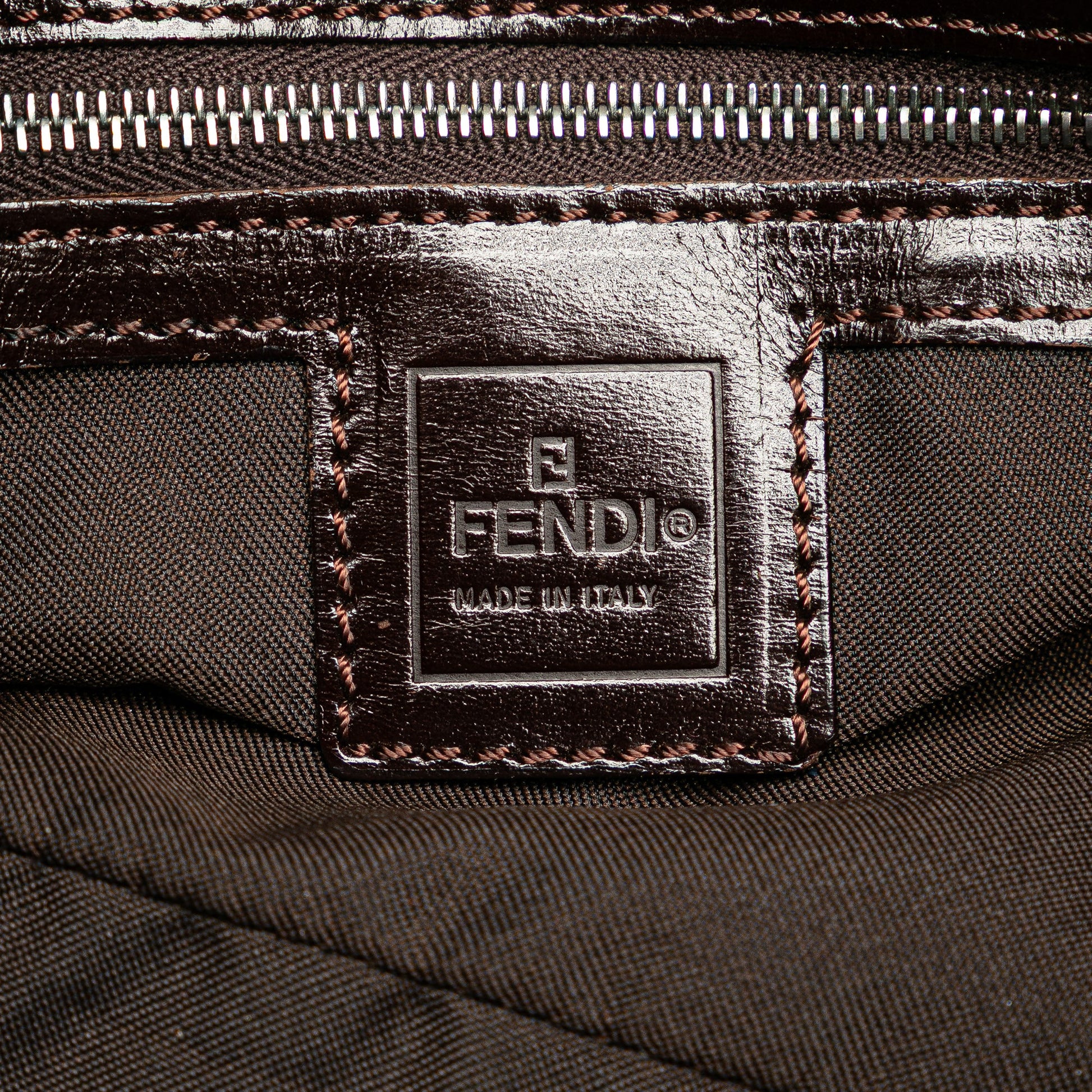 Fendi Zucca Canvas Shoulder Bag