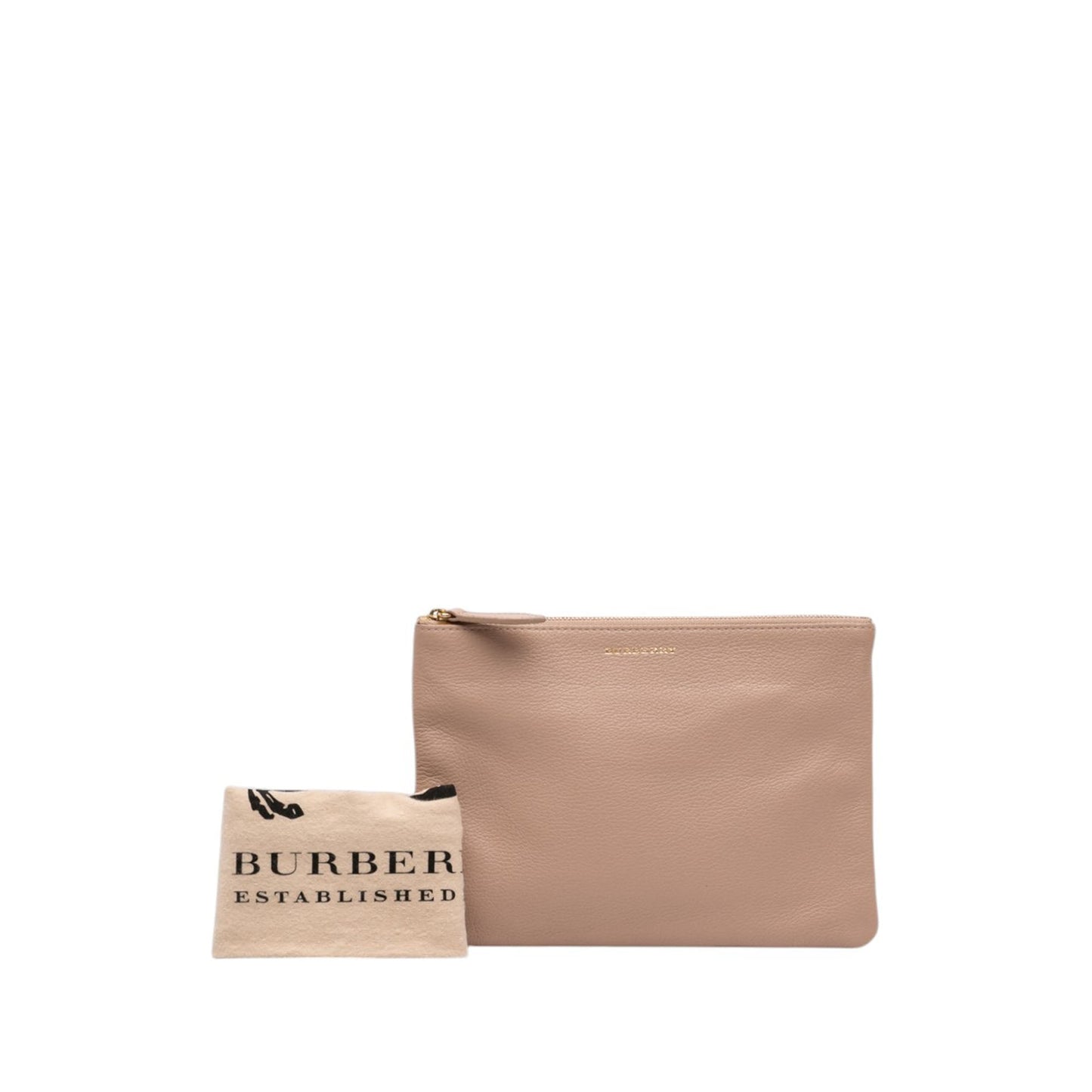 Burberry Pebbled Leather Clutch