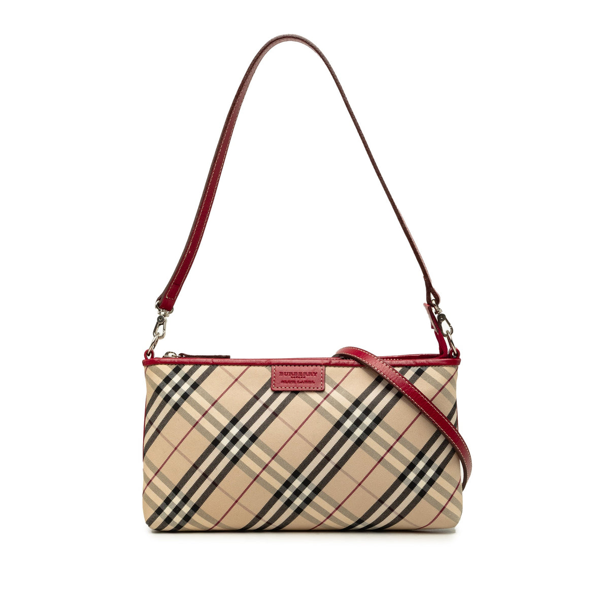 Burberry Nova Check Canvas Satchel — Beige