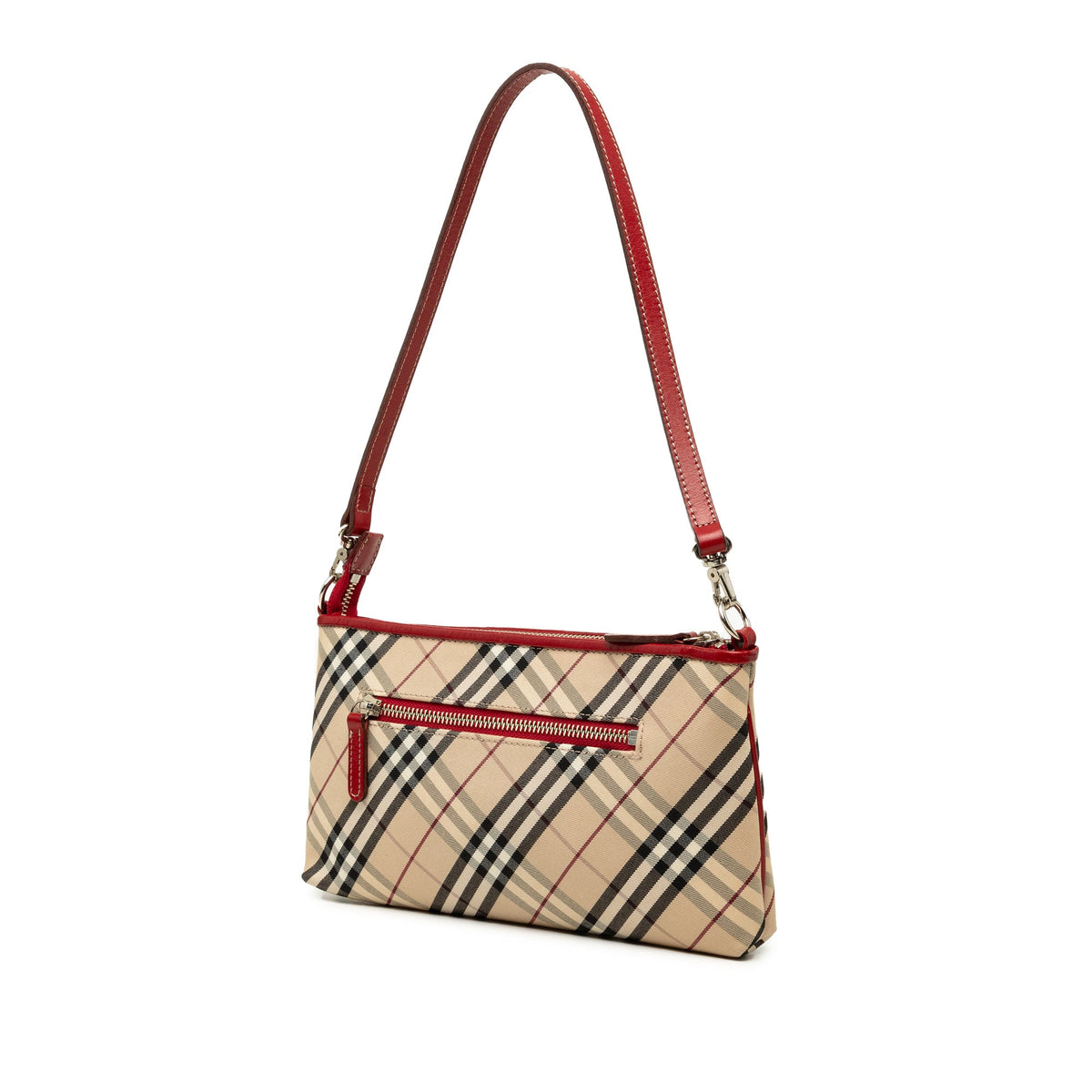 Burberry Nova Check Canvas Satchel — Beige