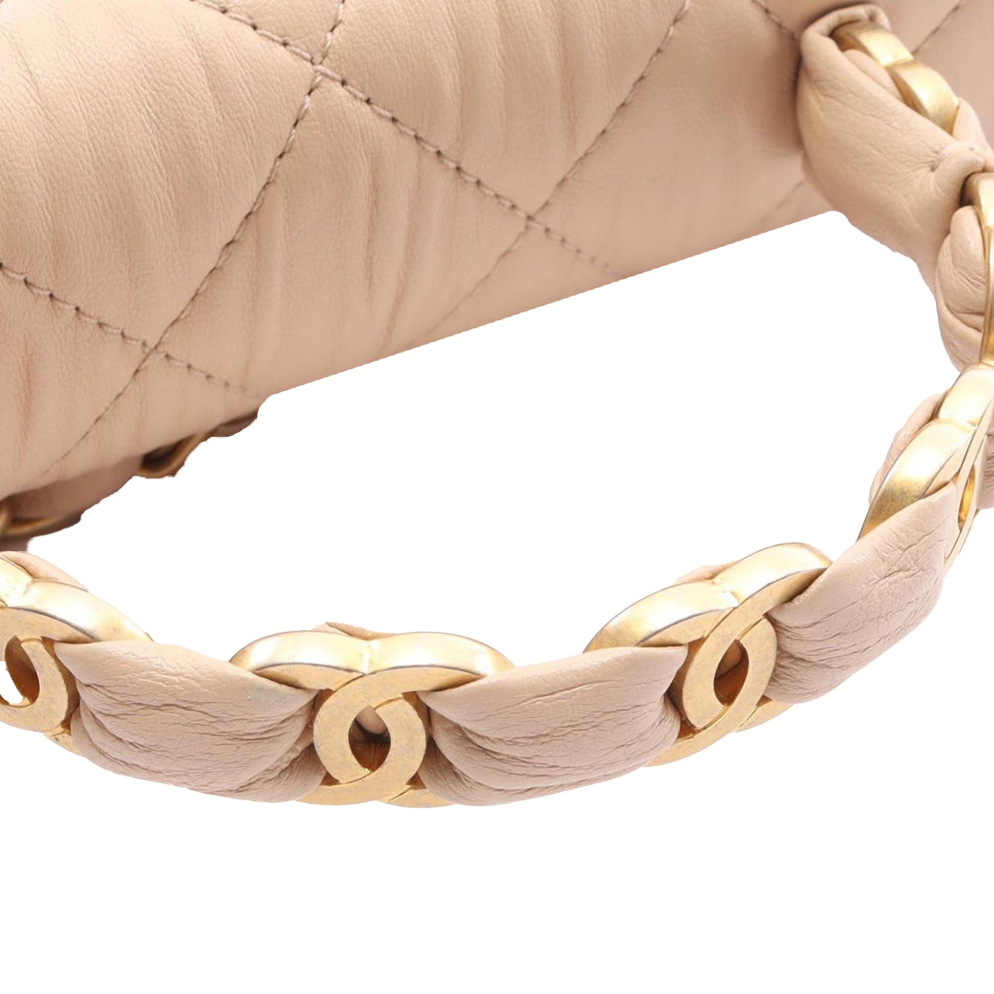 Chanel Quilted Lambskin CC Links Top Handle Flap