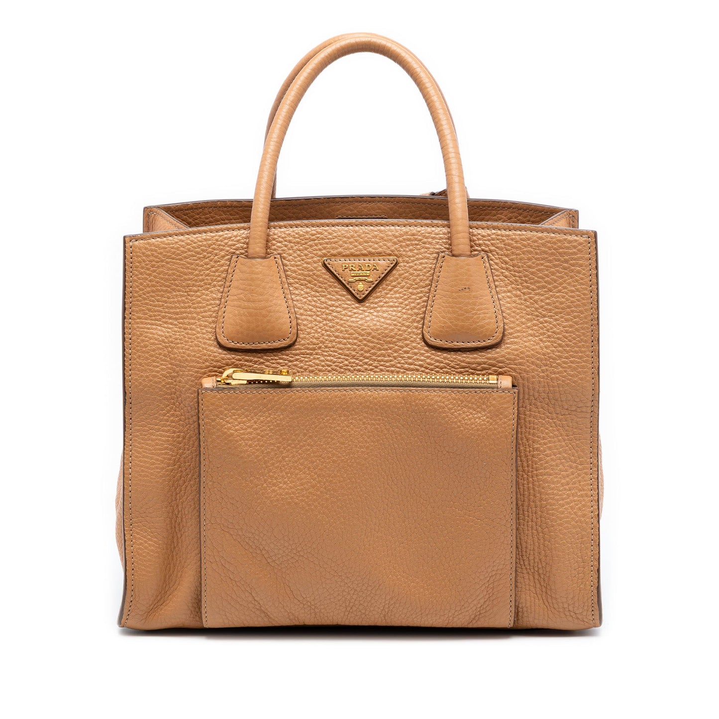 Vitello Daino Front Pocket Open Convertible Tote