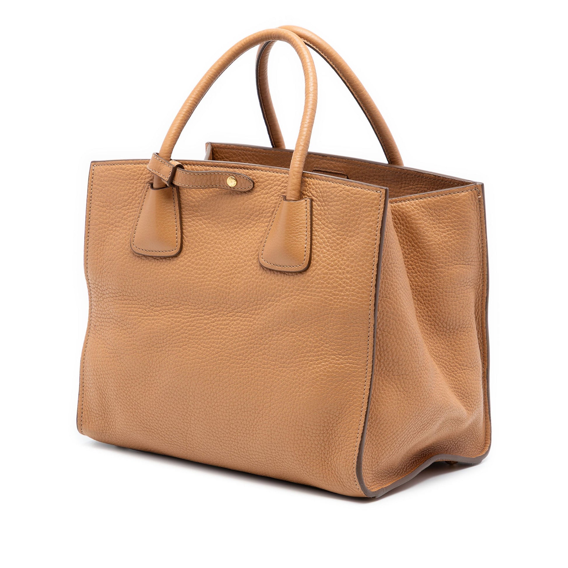Vitello Daino Front Pocket Open Convertible Tote