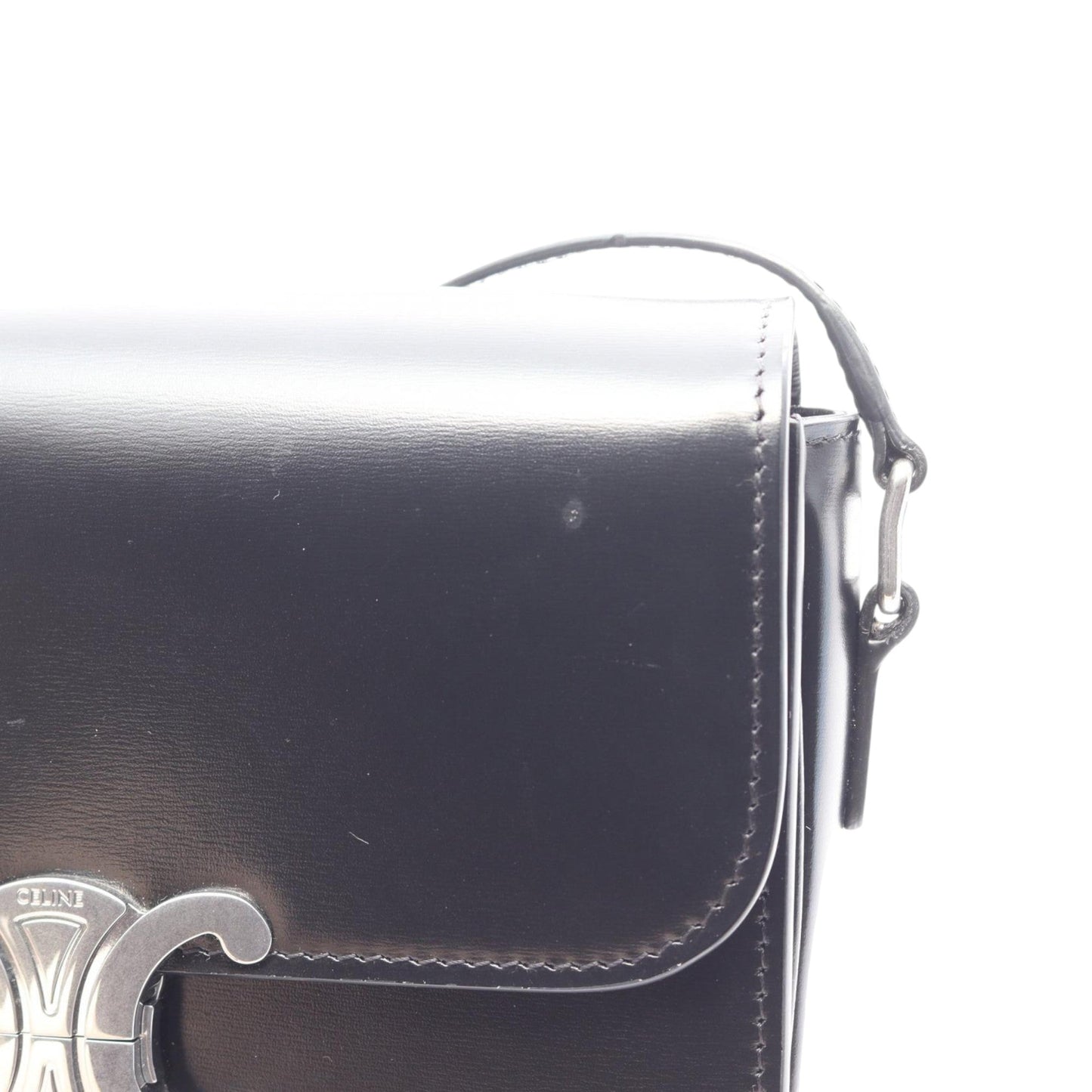 Celine Teen Shiny Calfskin Triomphe Crossbody