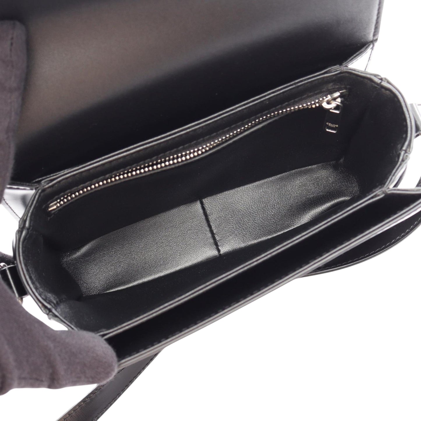Celine Teen Shiny Calfskin Triomphe Crossbody