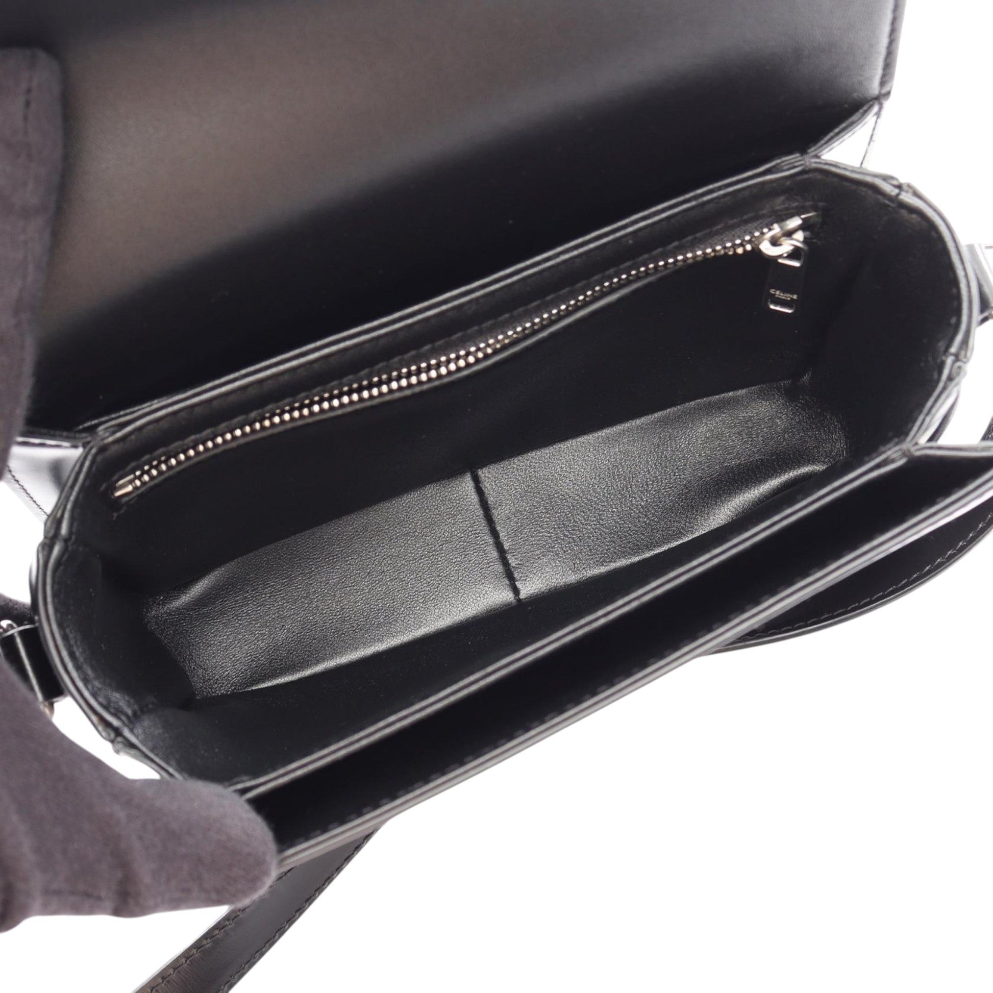 Celine Teen Shiny Calfskin Triomphe Crossbody