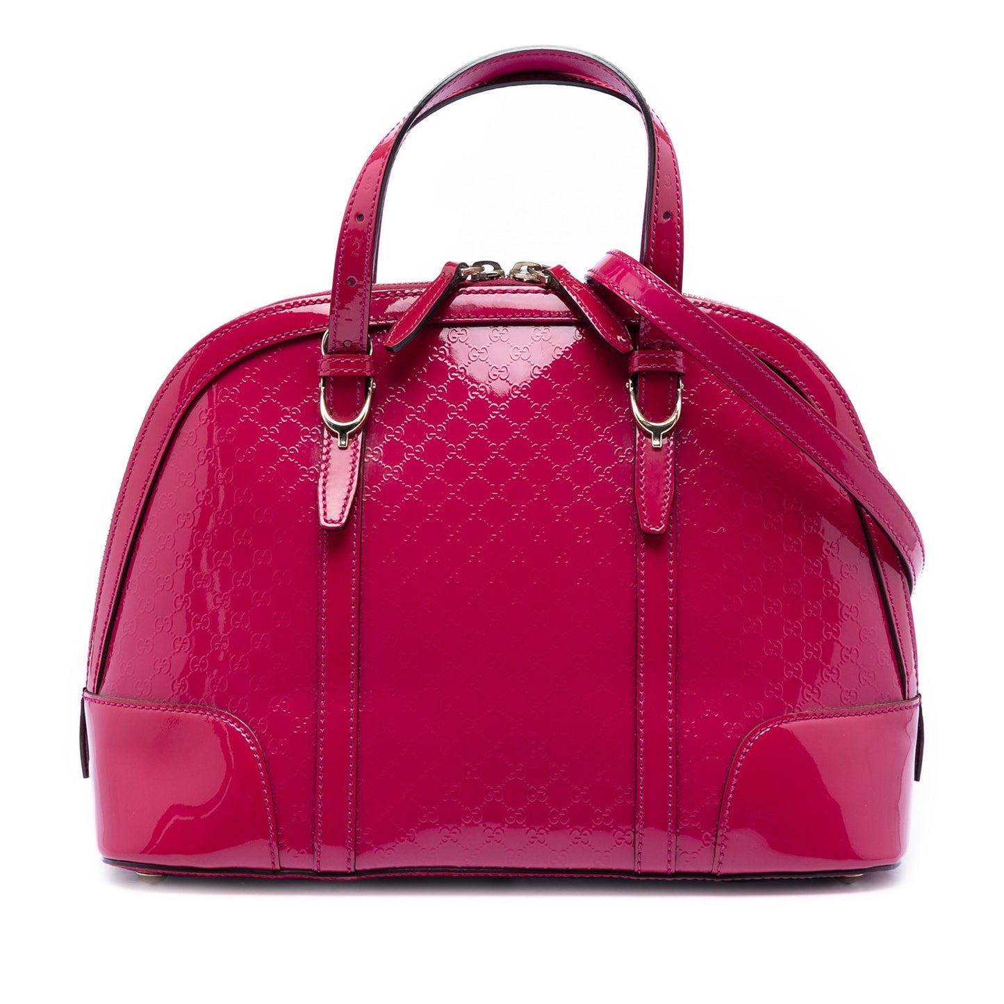 Small Microguccissima Patent Nice Dome Satchel