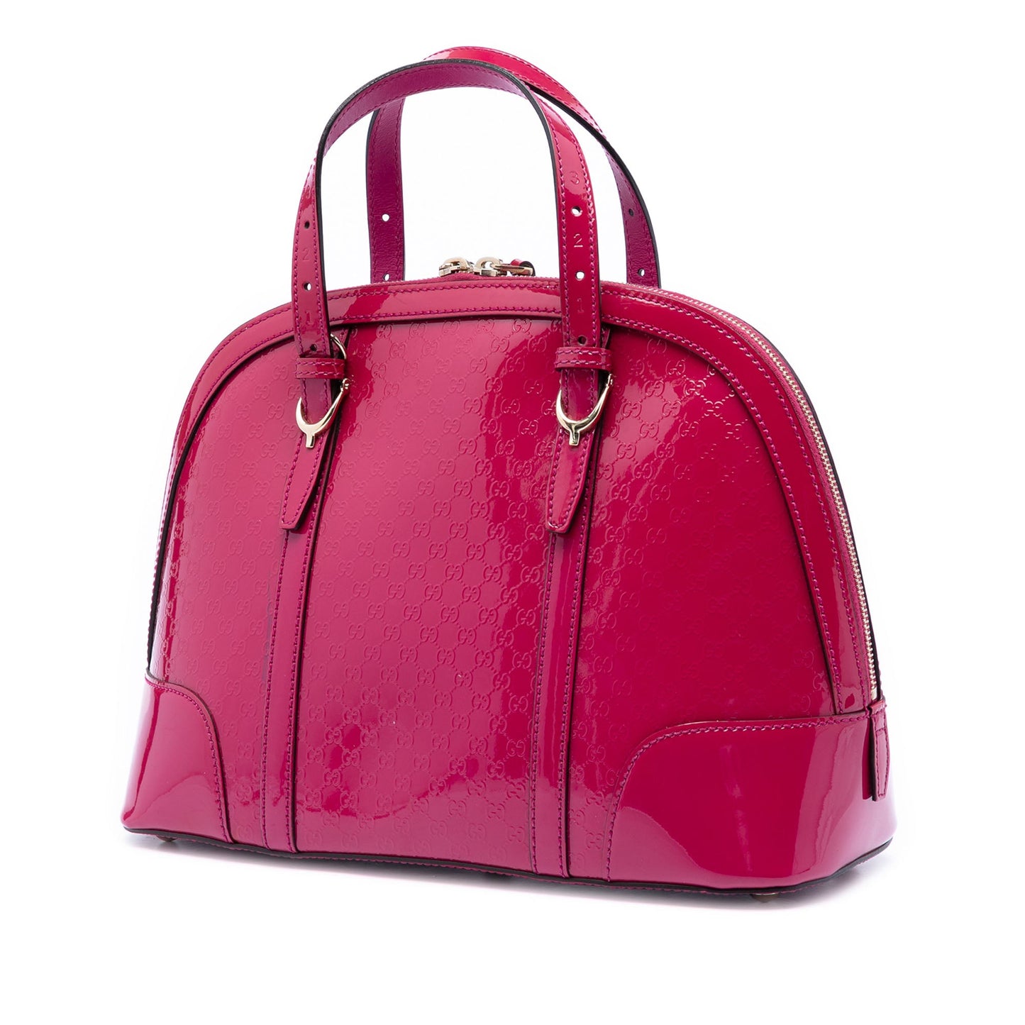 Small Microguccissima Patent Nice Dome Satchel