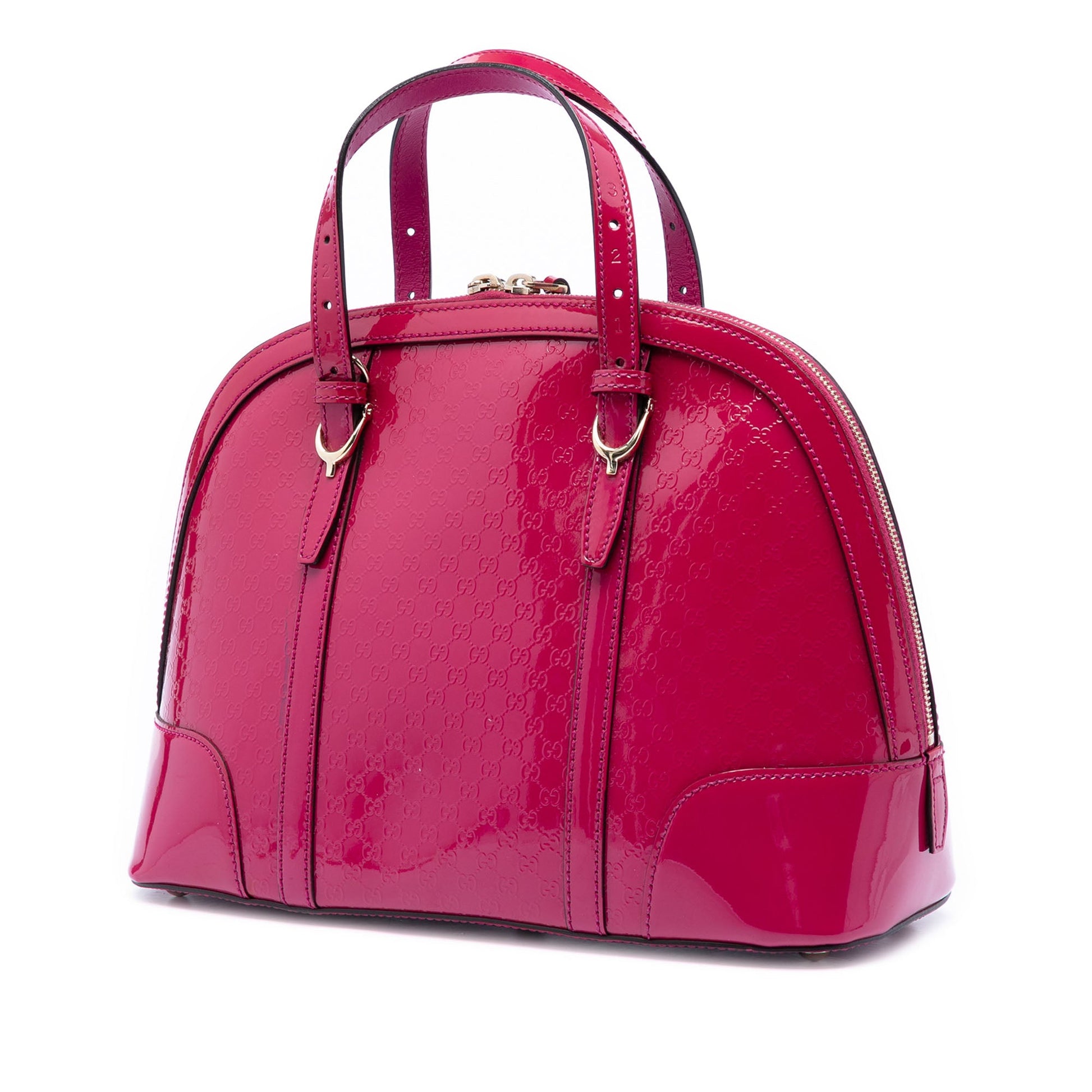 Small Microguccissima Patent Nice Dome Satchel