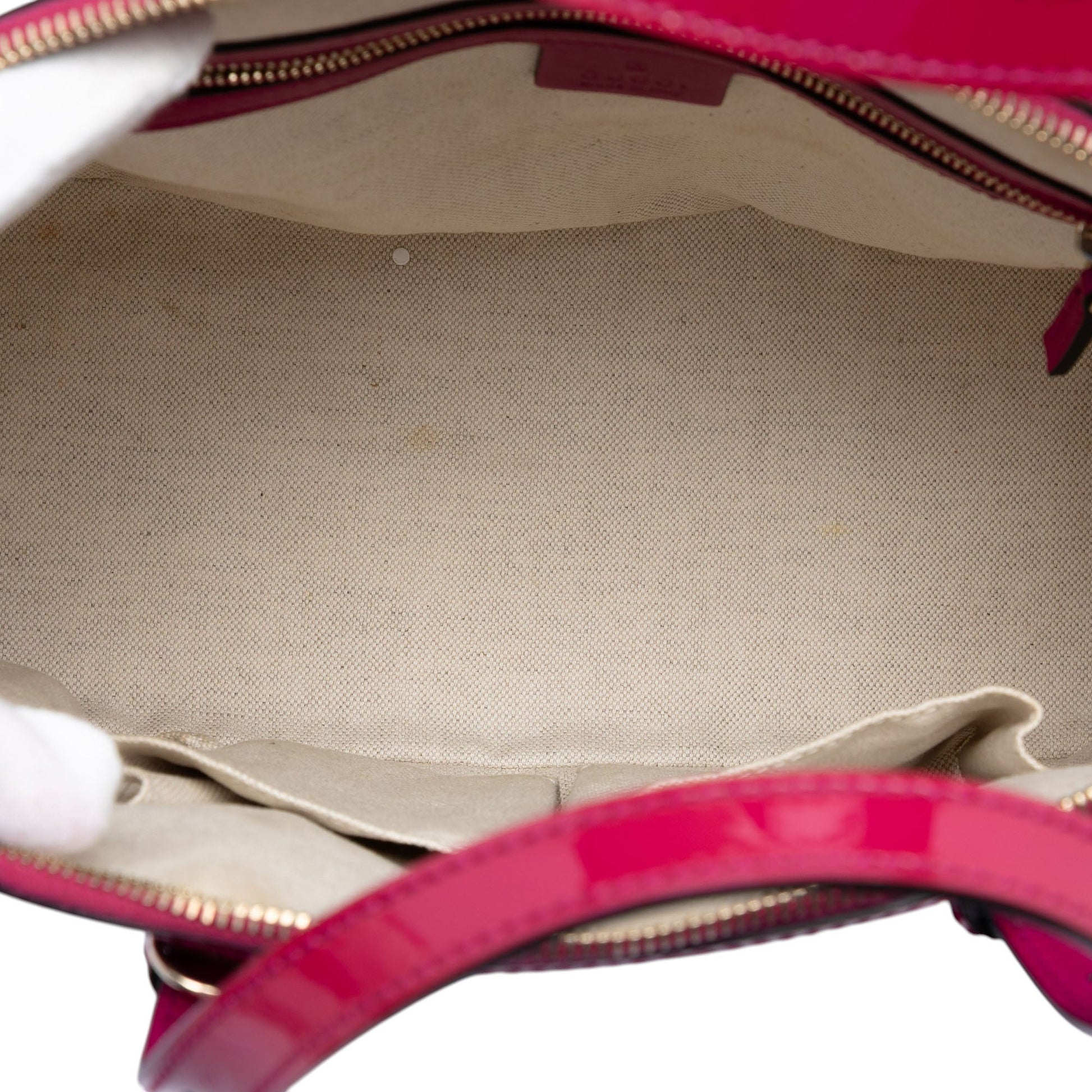 Small Microguccissima Patent Nice Dome Satchel